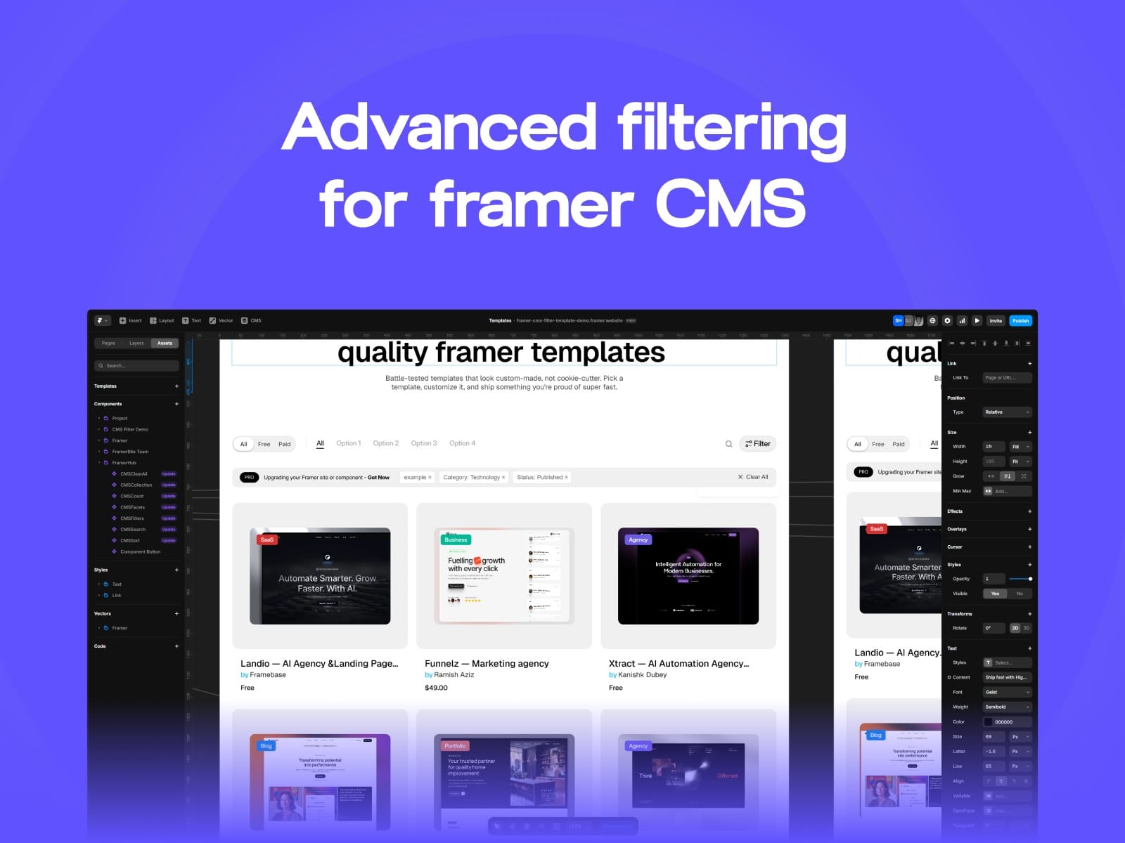 Framer CMS Filter