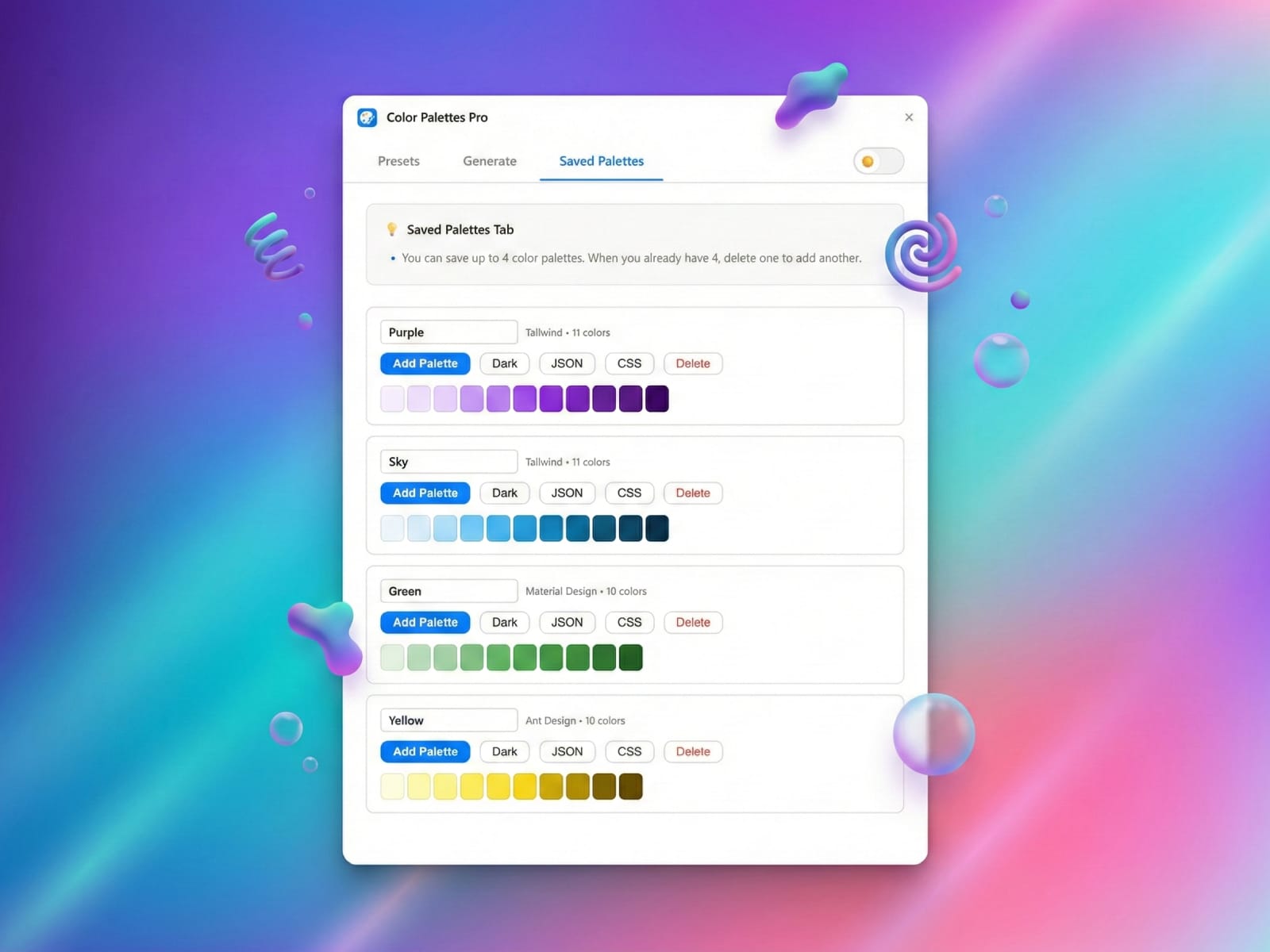 Color Palettes Pro