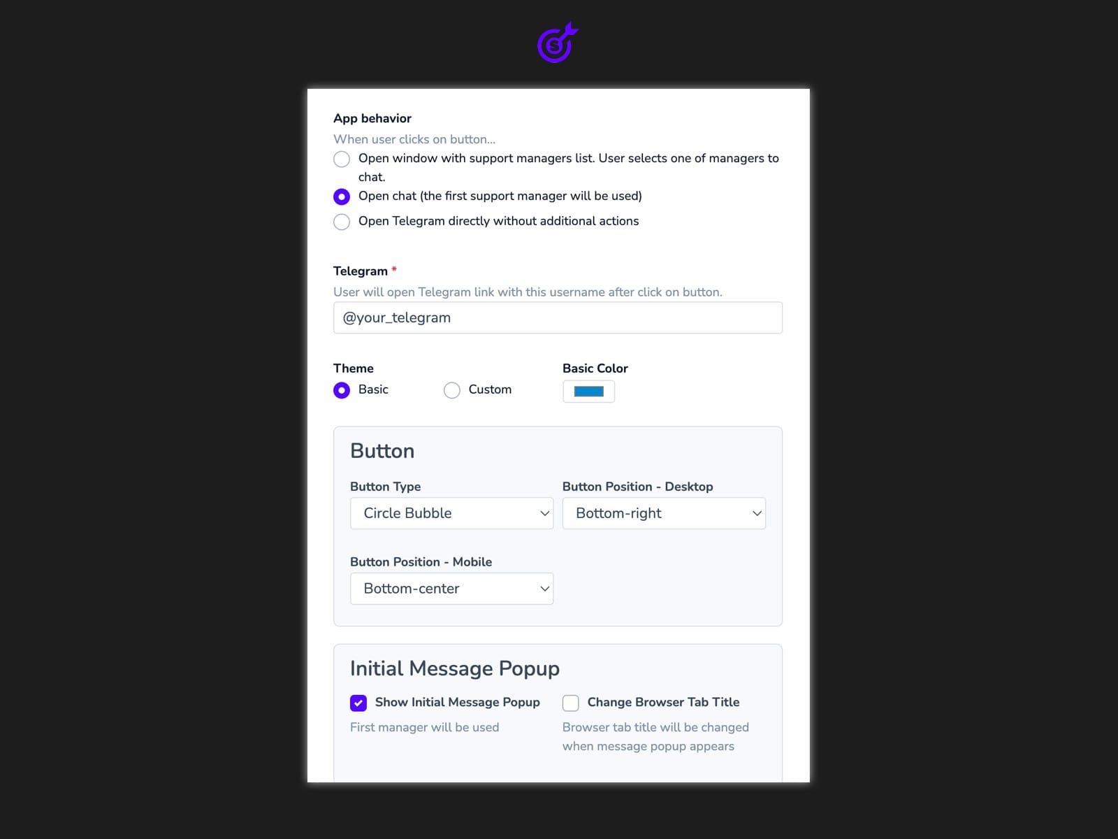 Telegram Chat - Contact Us
