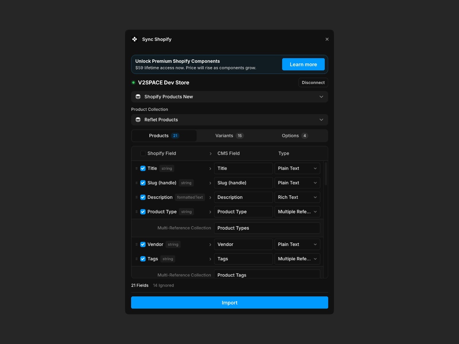 Sync Shopify