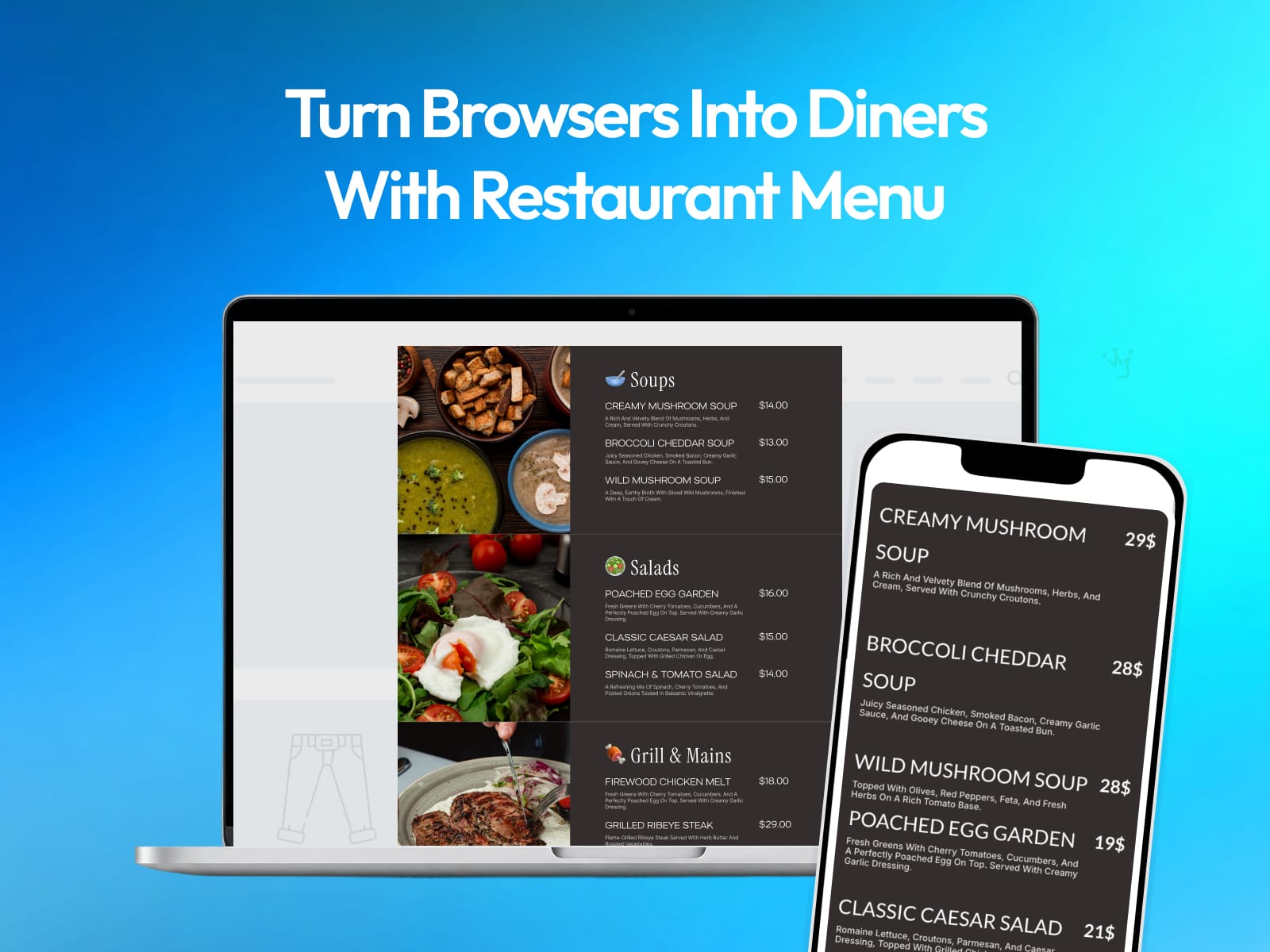 PlumSpace: Restaurant Menu