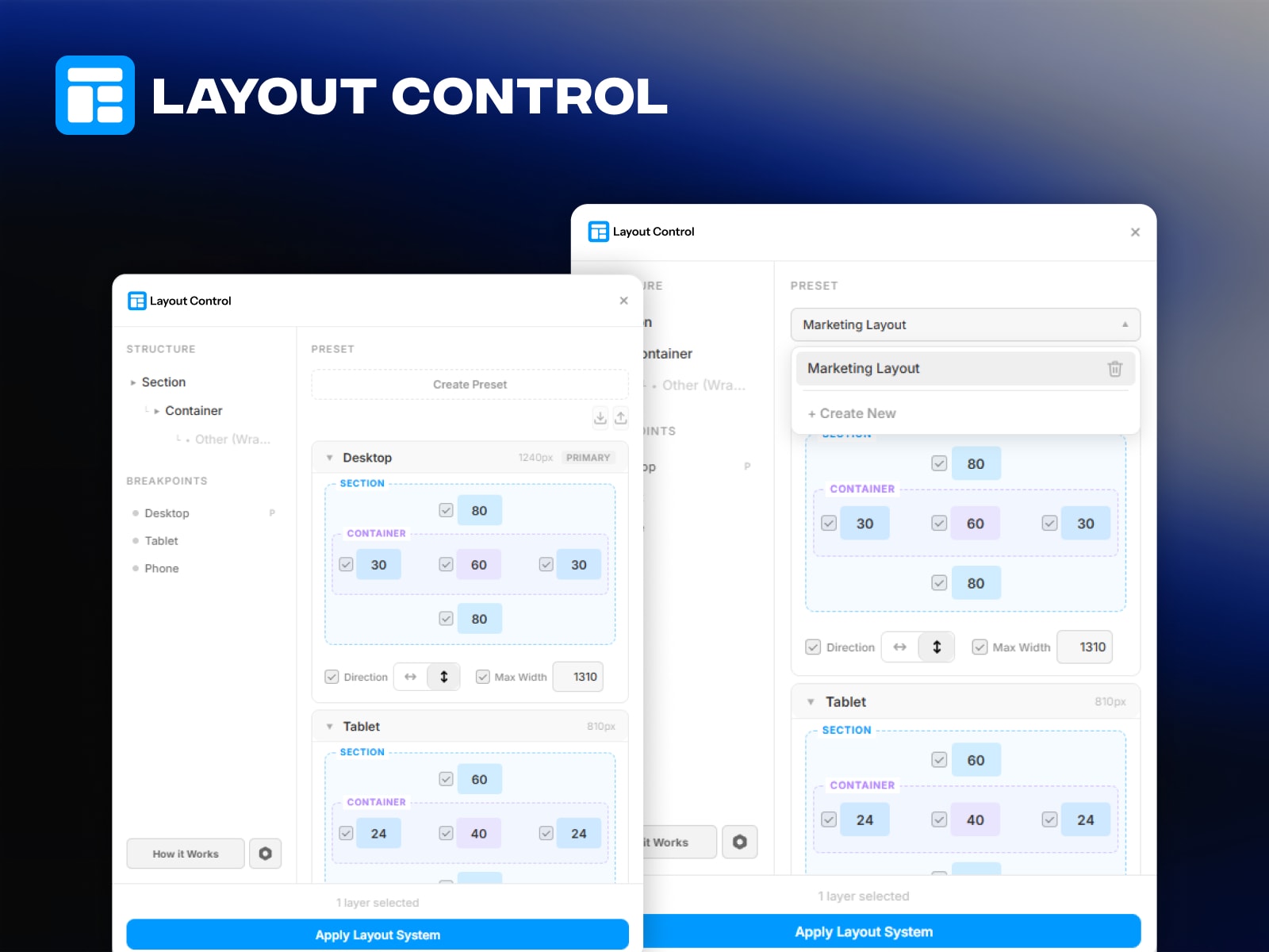 Layout Control