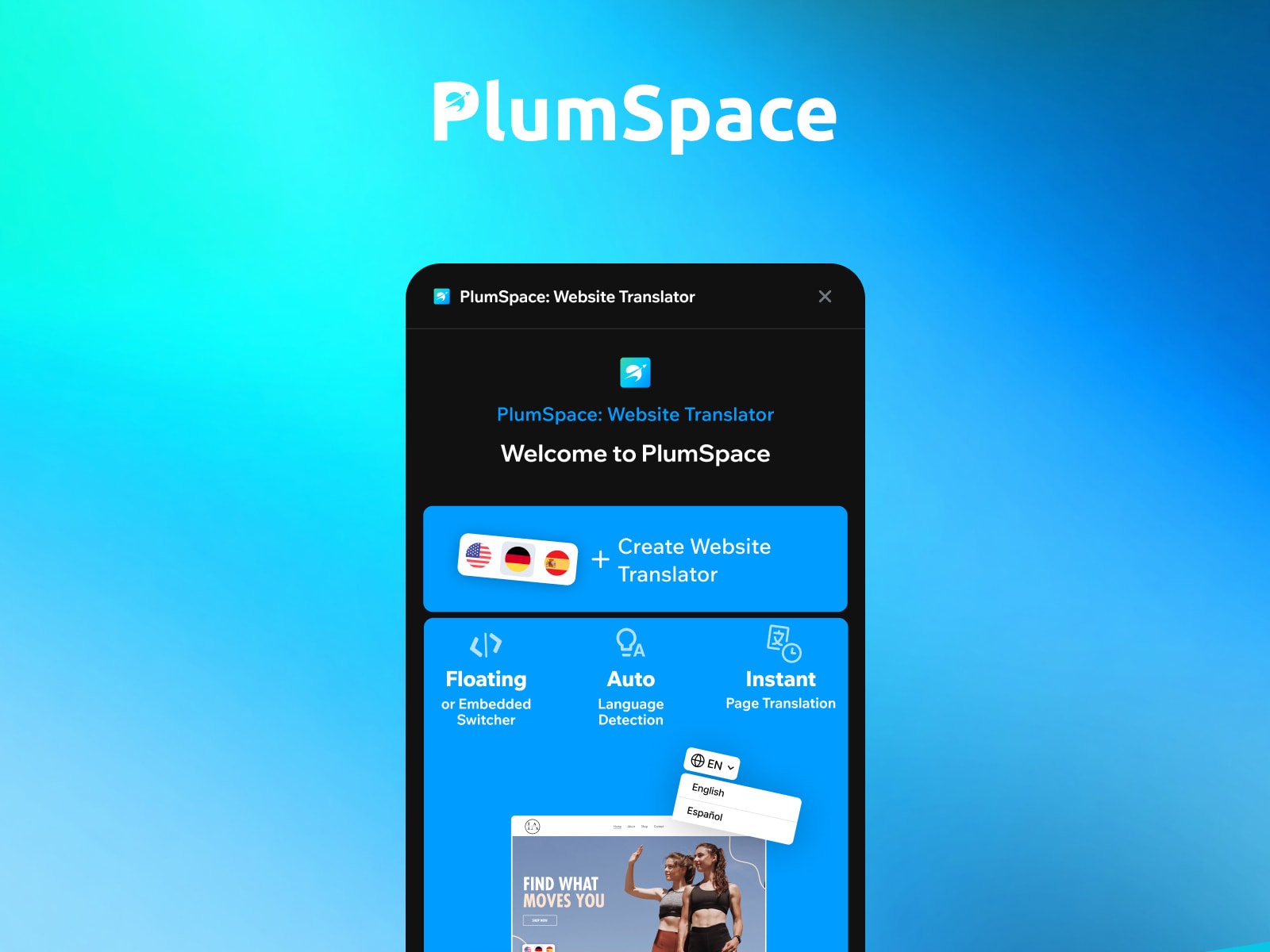 PlumSpace: Website Translator