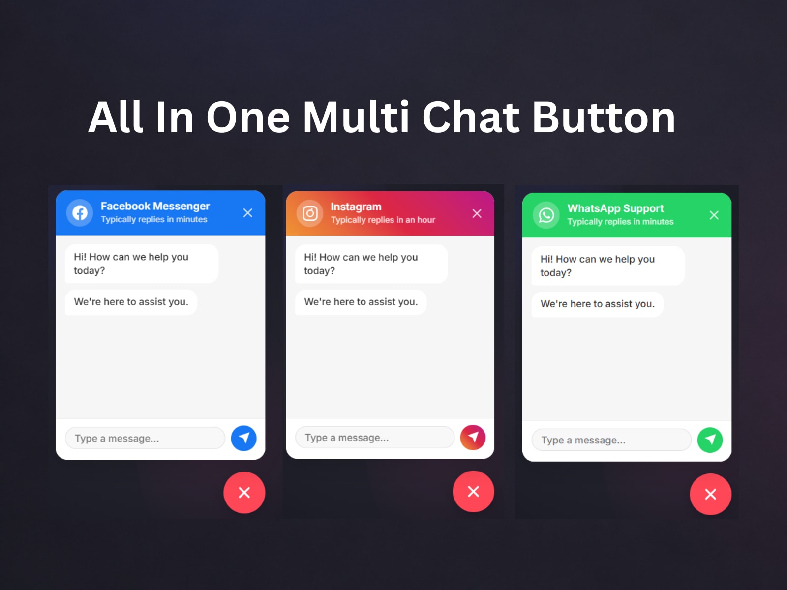 Multichat Floating Button