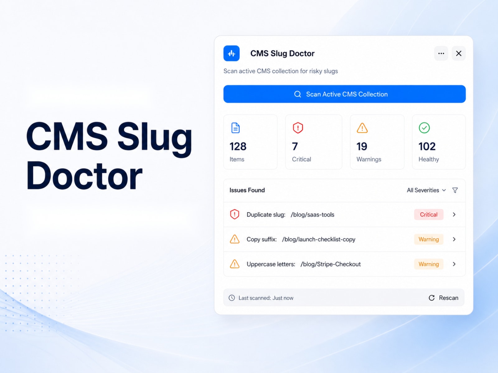 CMS Slug Doctor