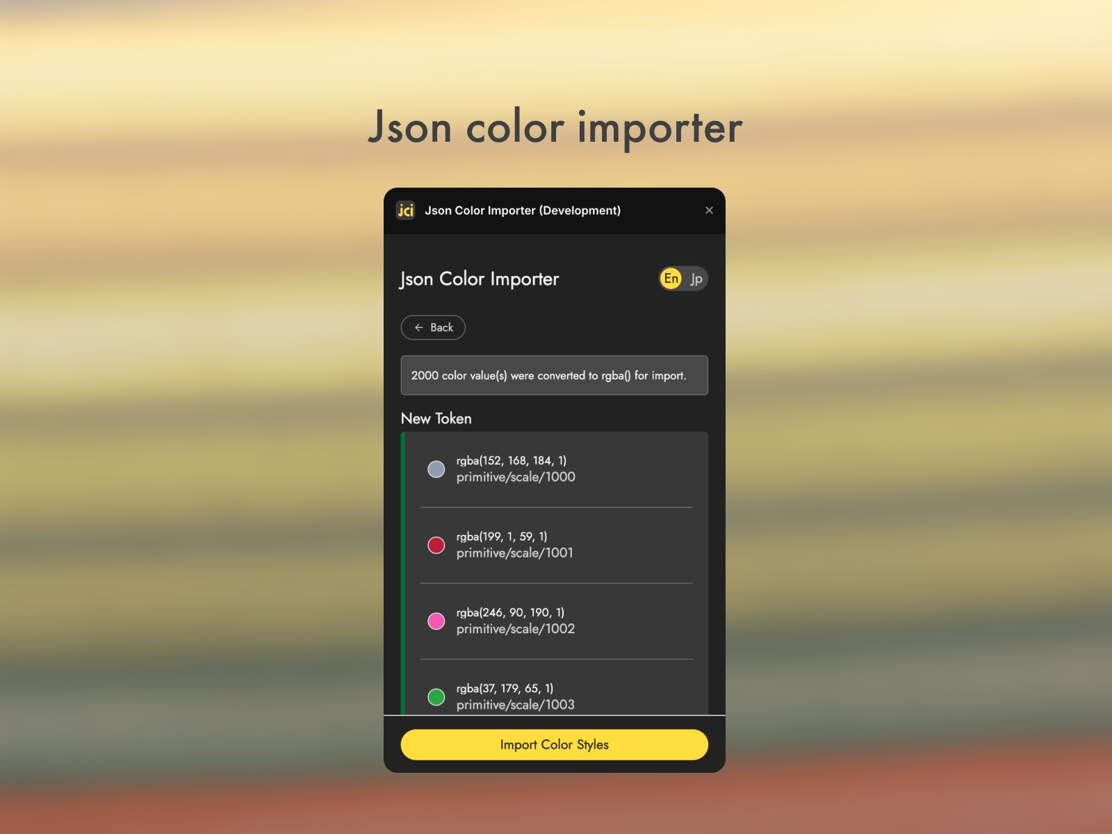 Json Color Importer