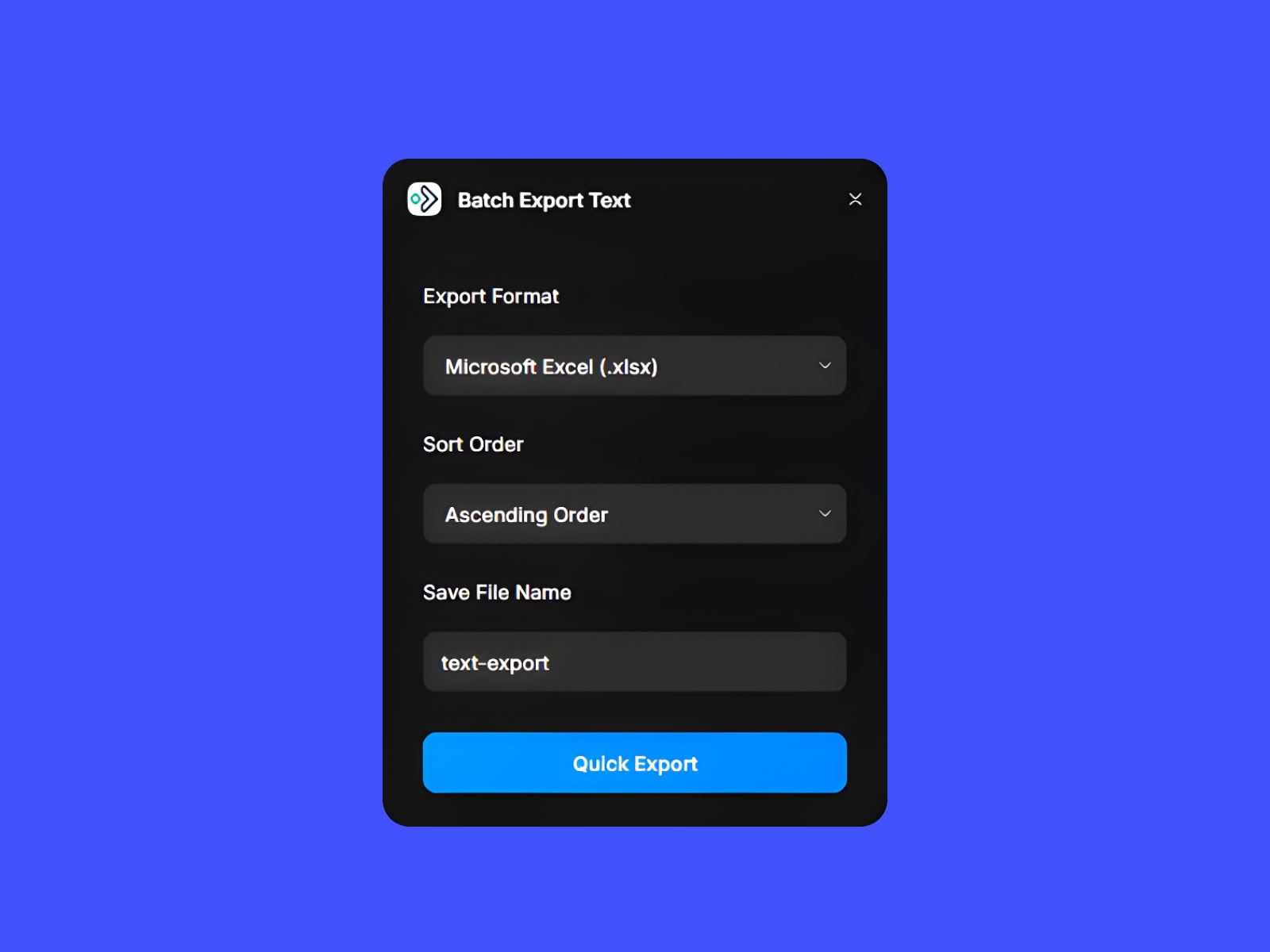 Batch Export Text