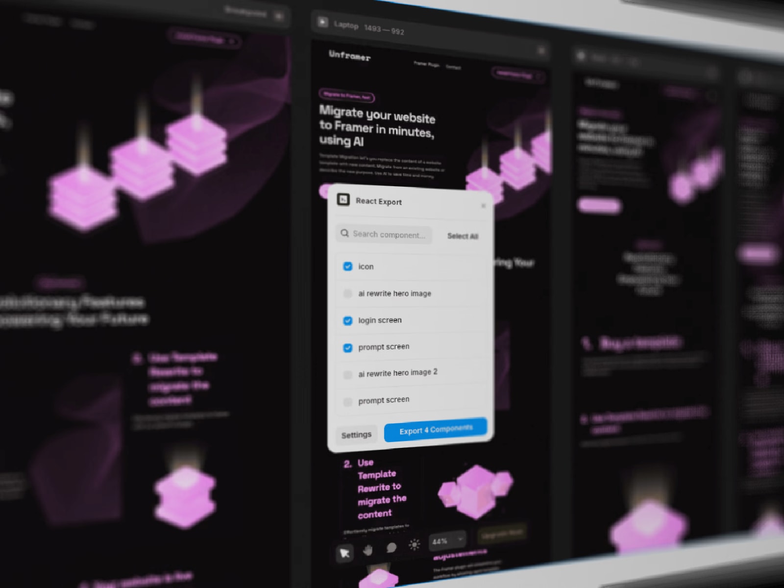 Plugin example 2 for Integrations, a Framer Marketplace plugin.