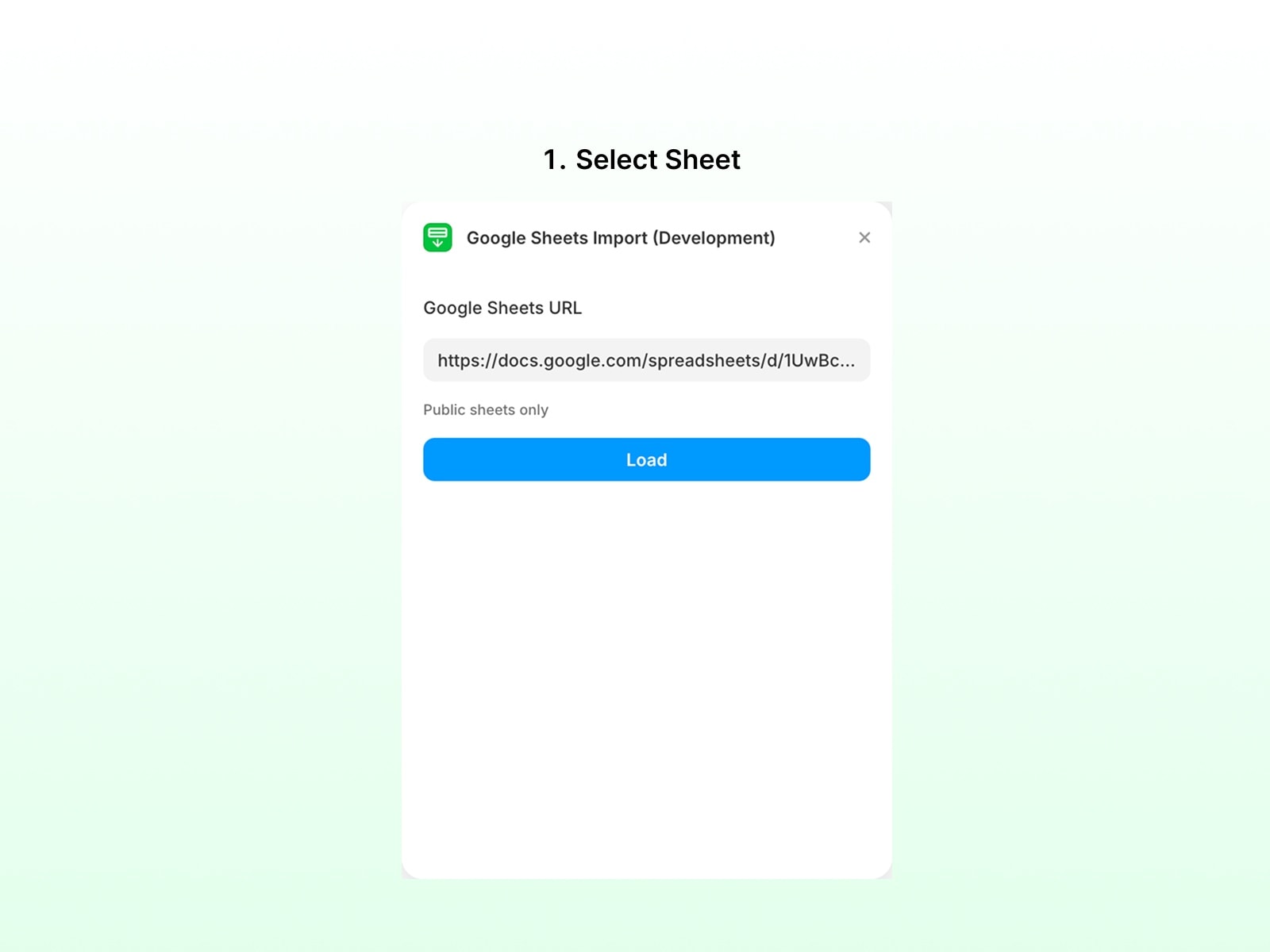 Google Sheets Import