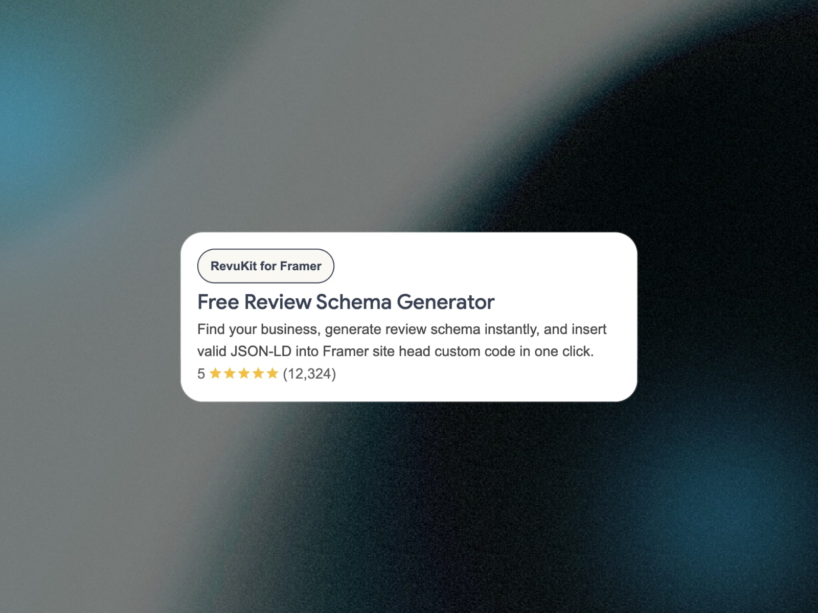 RevuKit Review Schema Generator