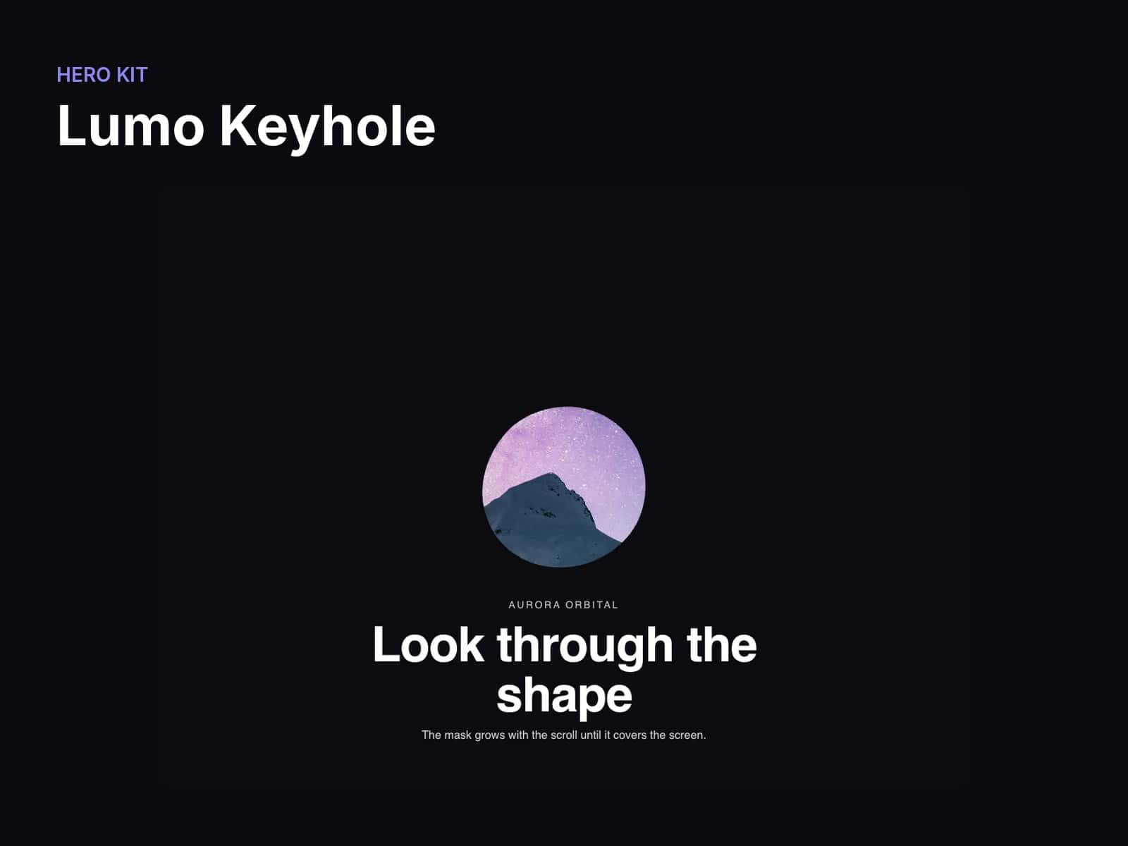 Lumo Keyhole
