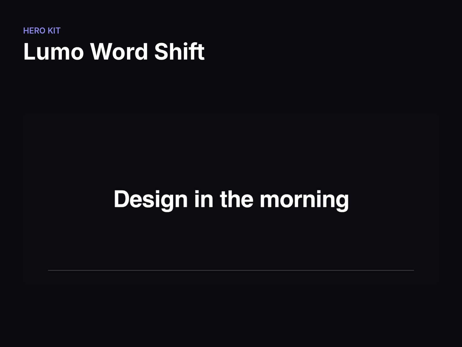 Lumo Word Shift
