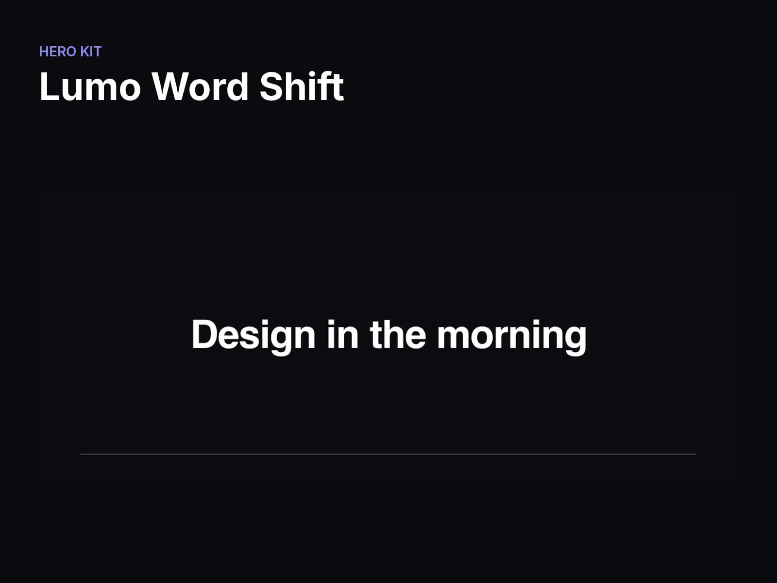 Lumo Word Shift