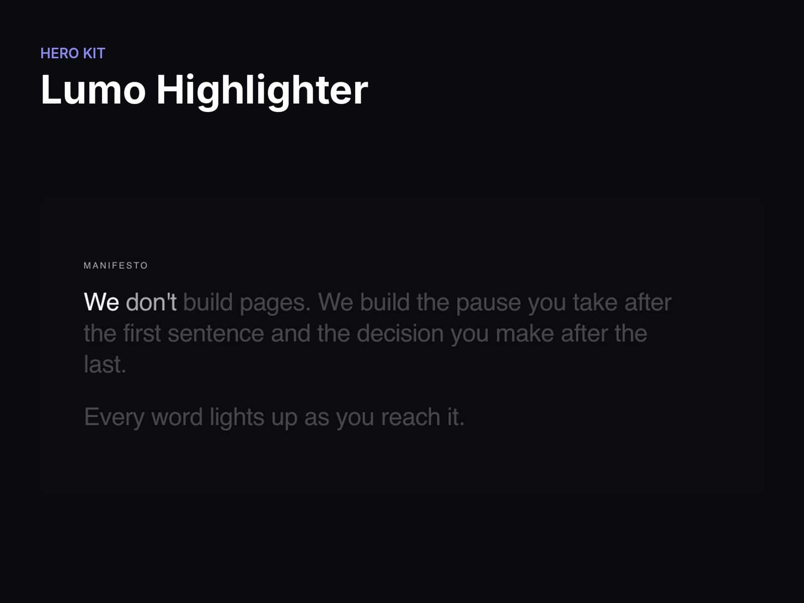 Lumo Highlighter