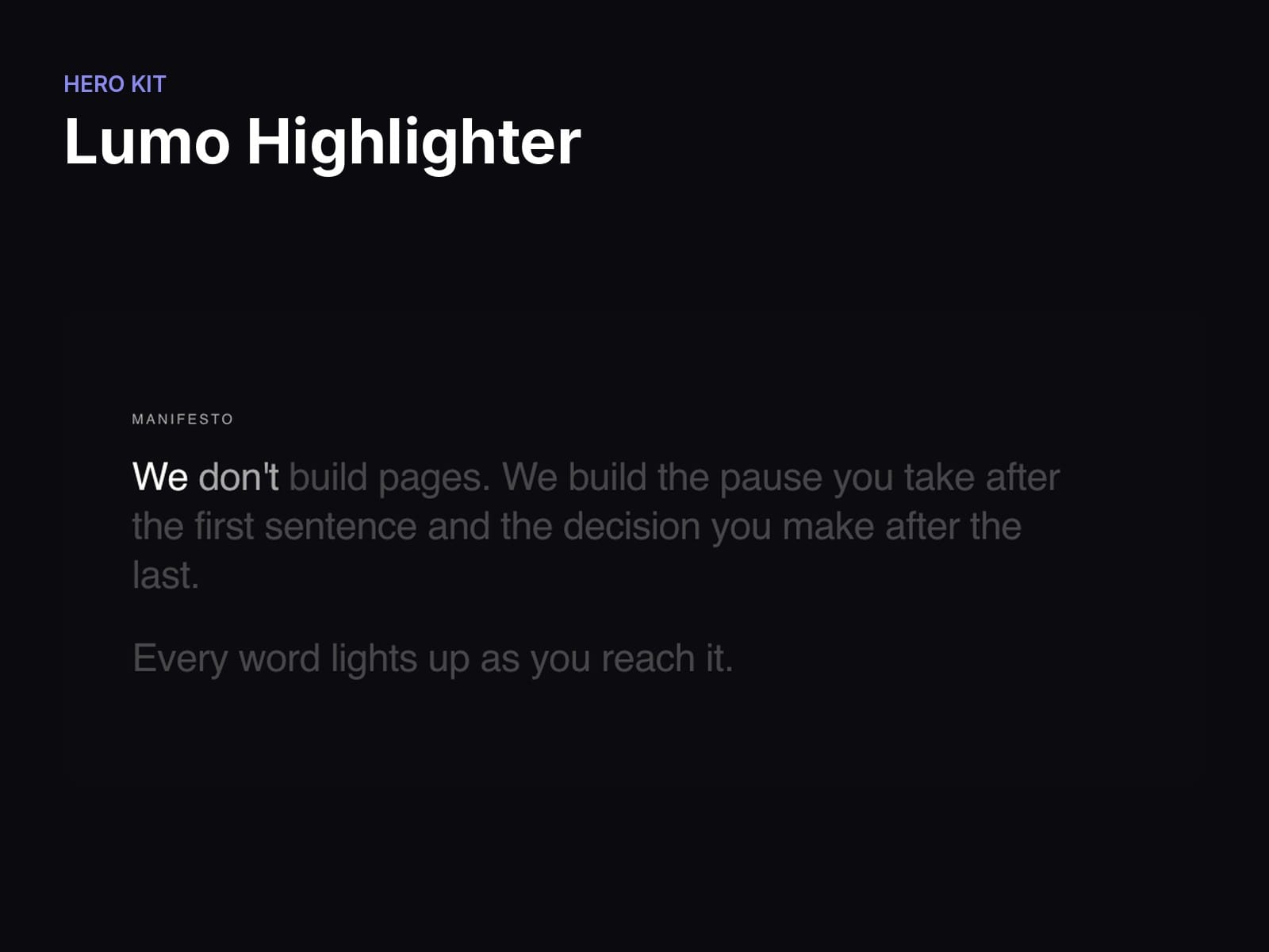 Lumo Highlighter