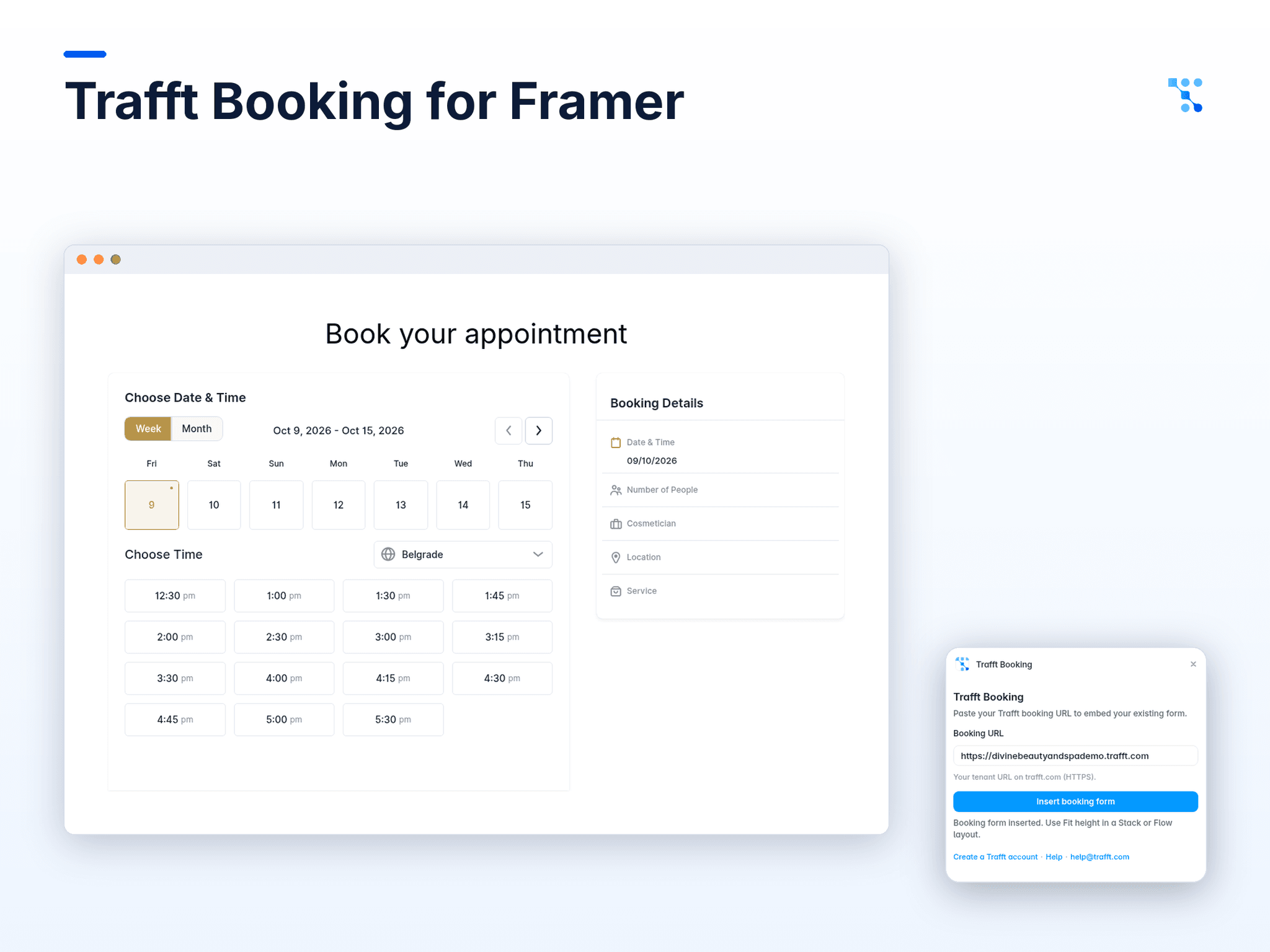 Trafft Booking