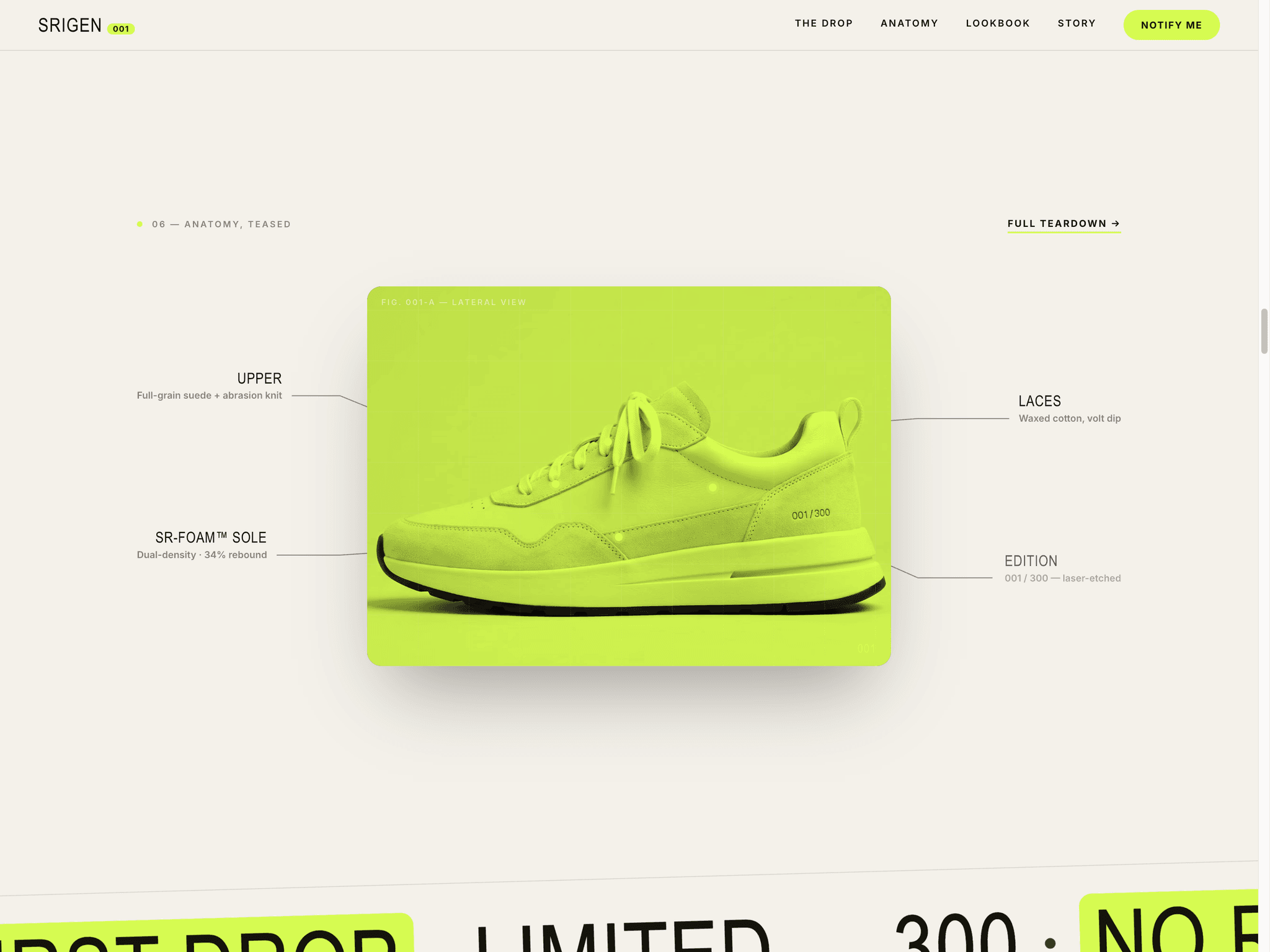 SRIGEN Shoe Release