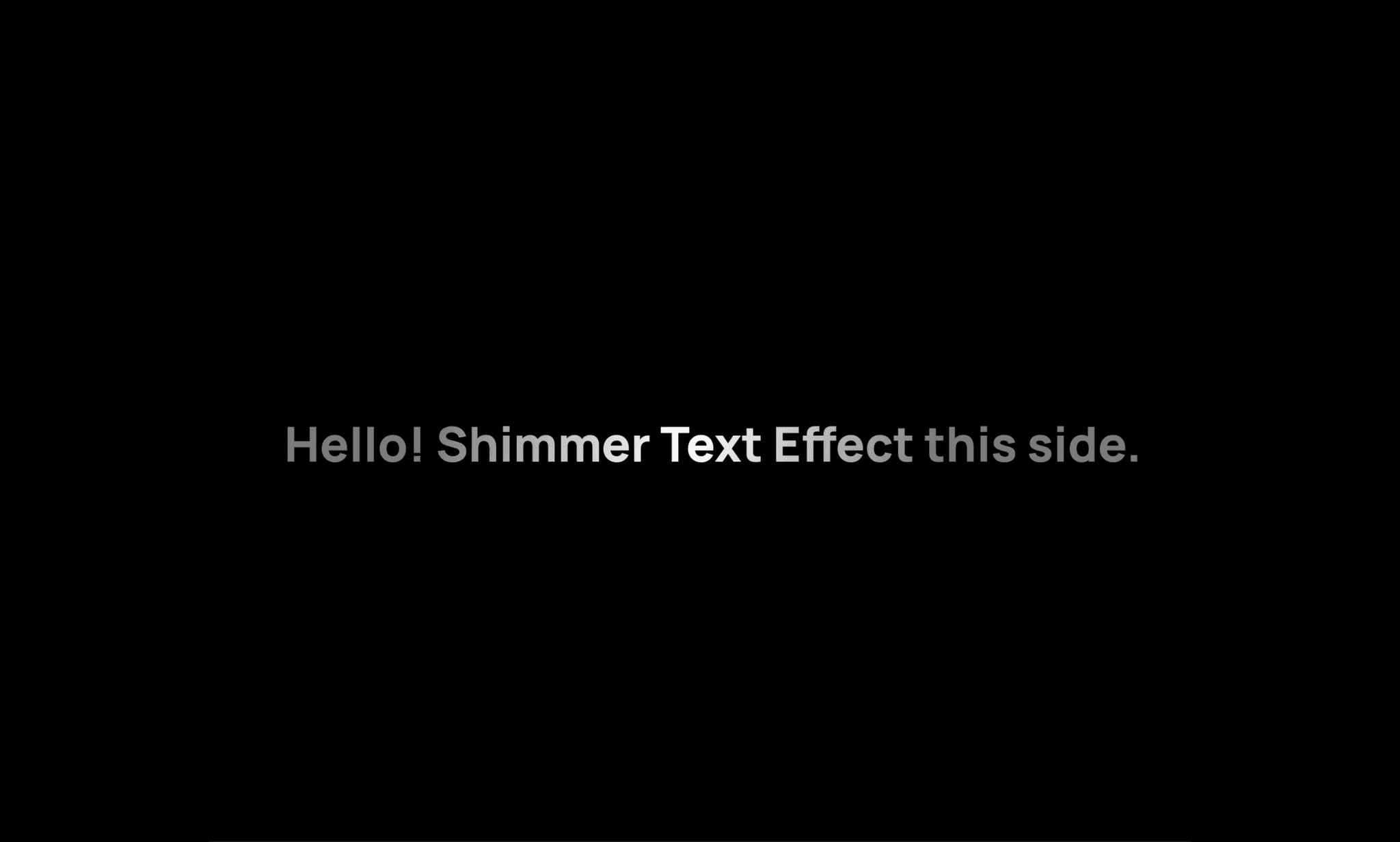 Shiny Text Effect