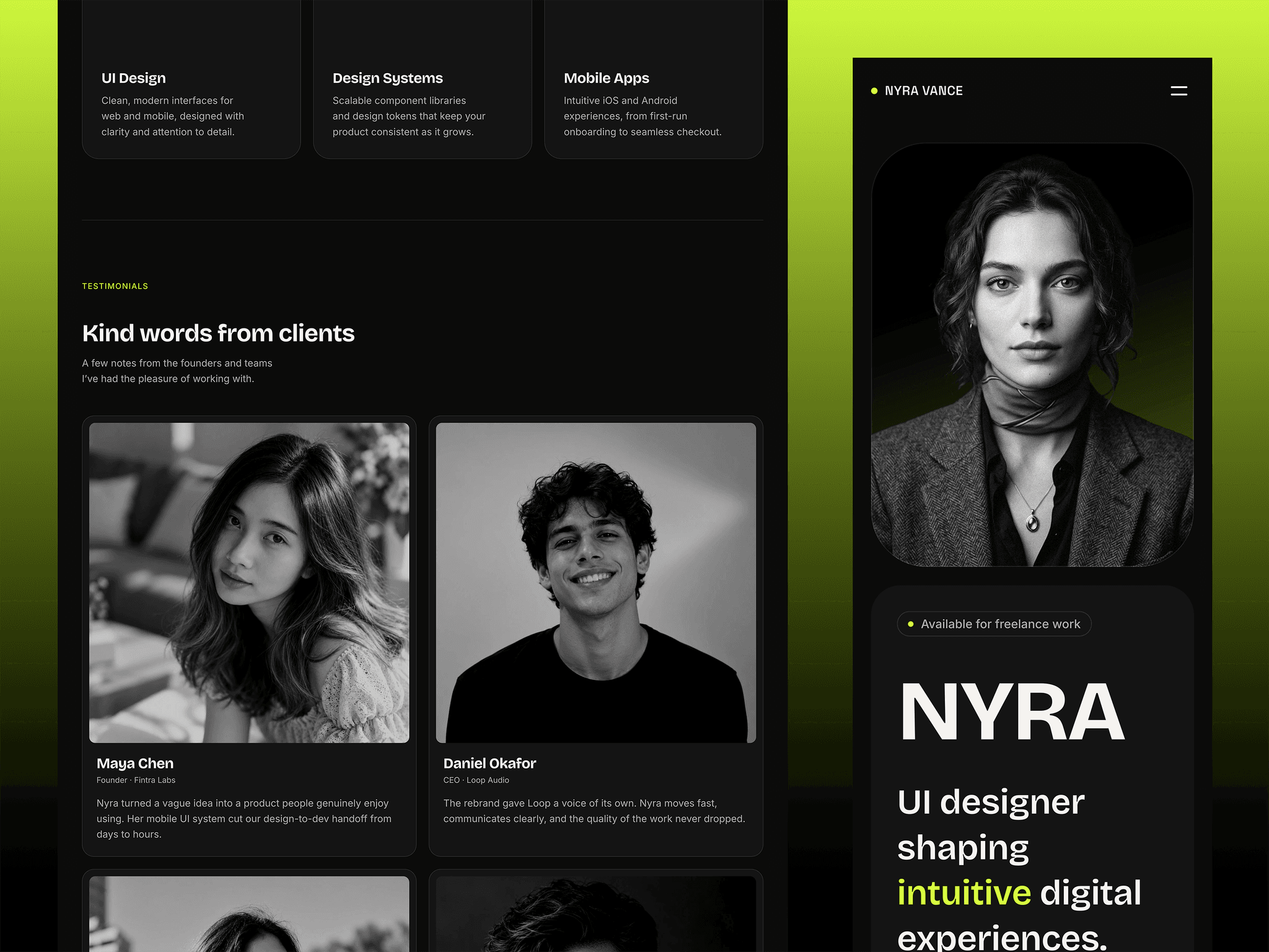 Nyra UI designer