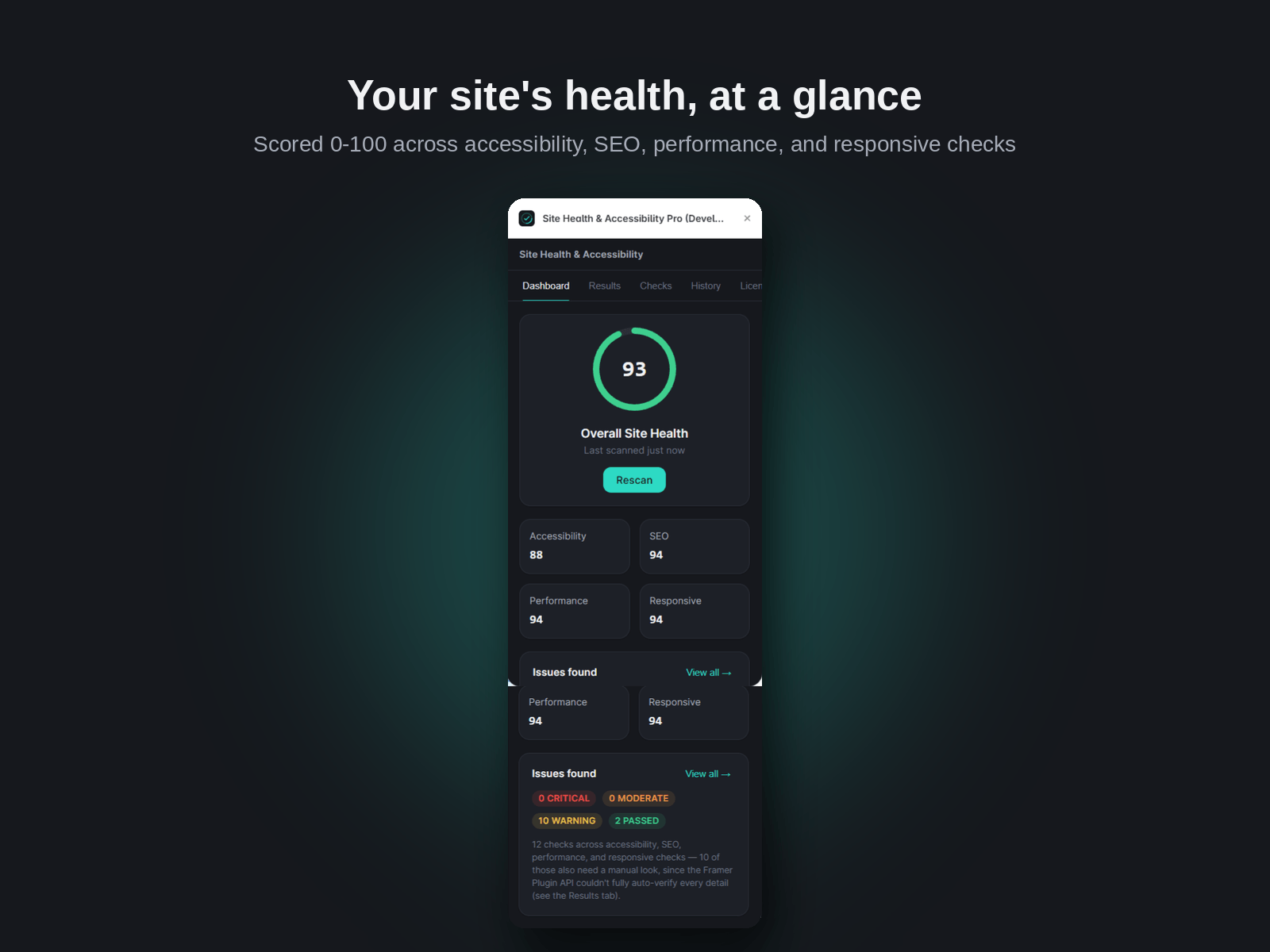 Framer Site Health Accessibility Pro