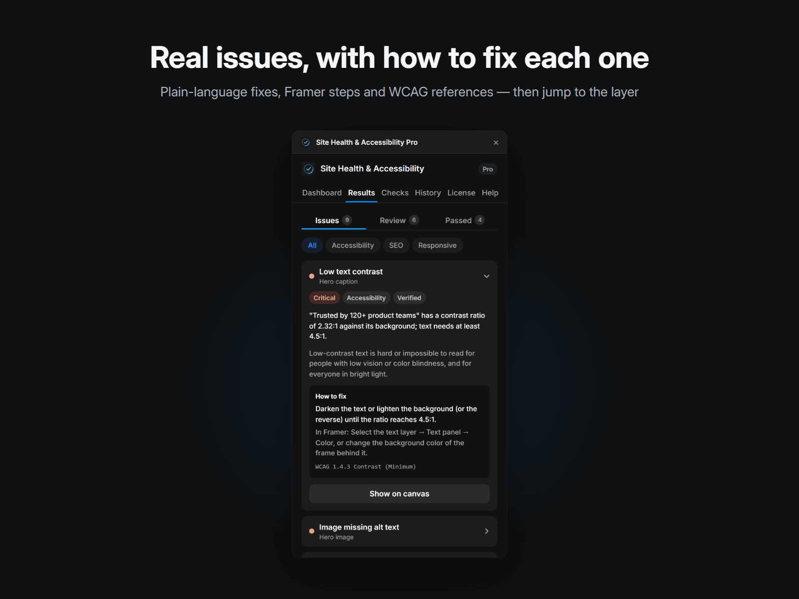 Framer Site Health Accessibility Pro