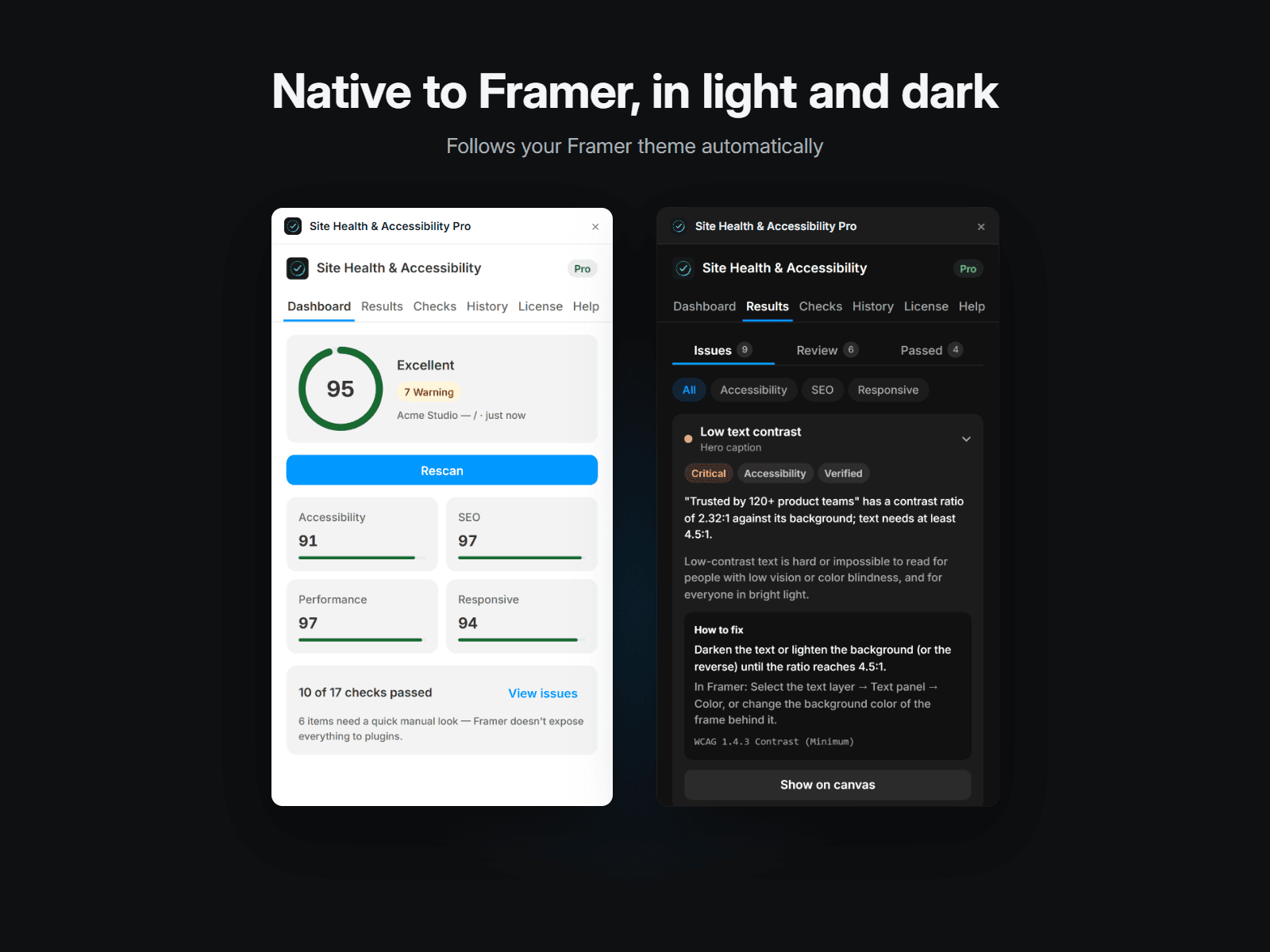 Framer Site Health Accessibility Pro