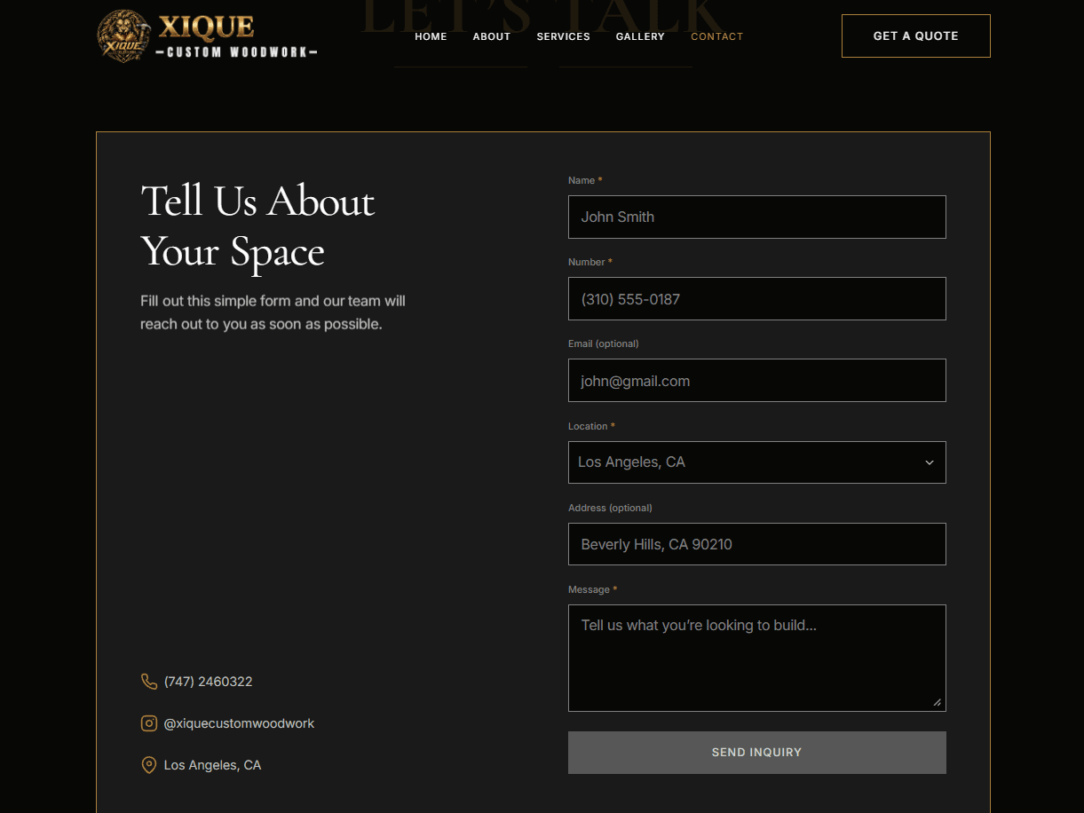 Xique Woodwork