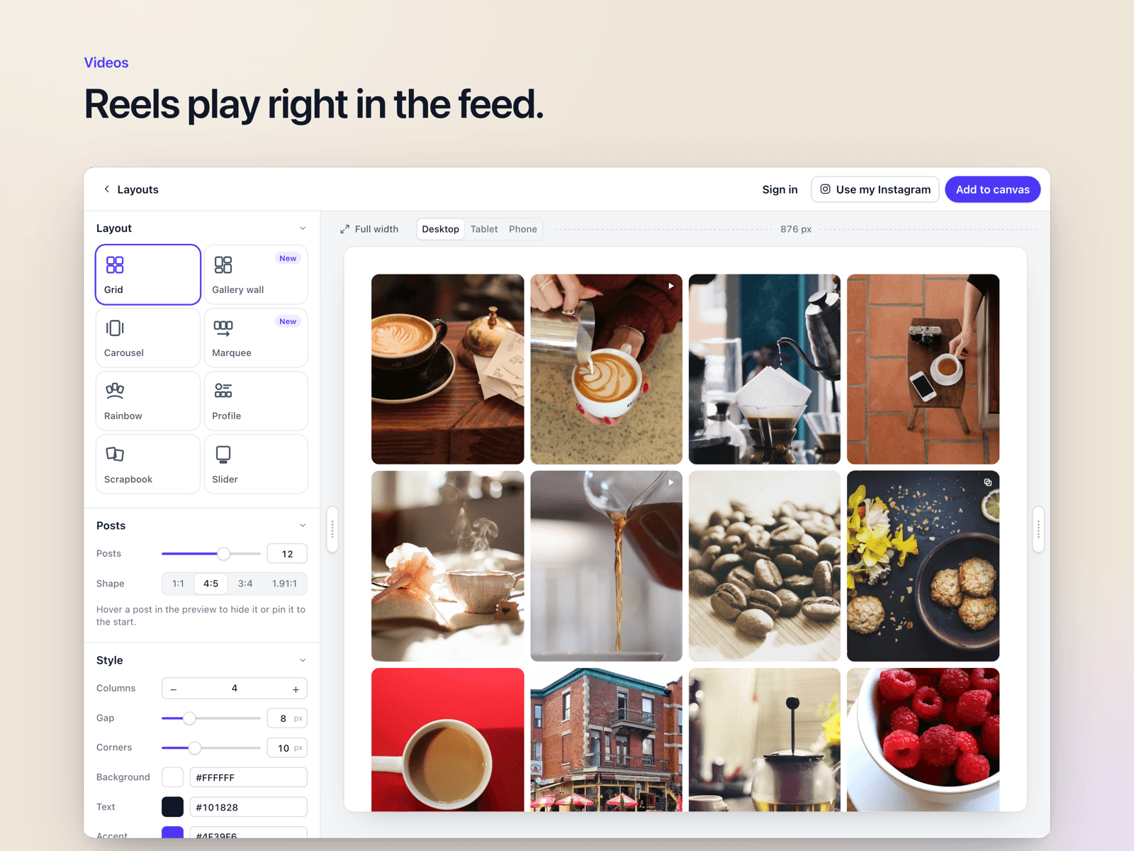 RevuKit - Instagram Feed