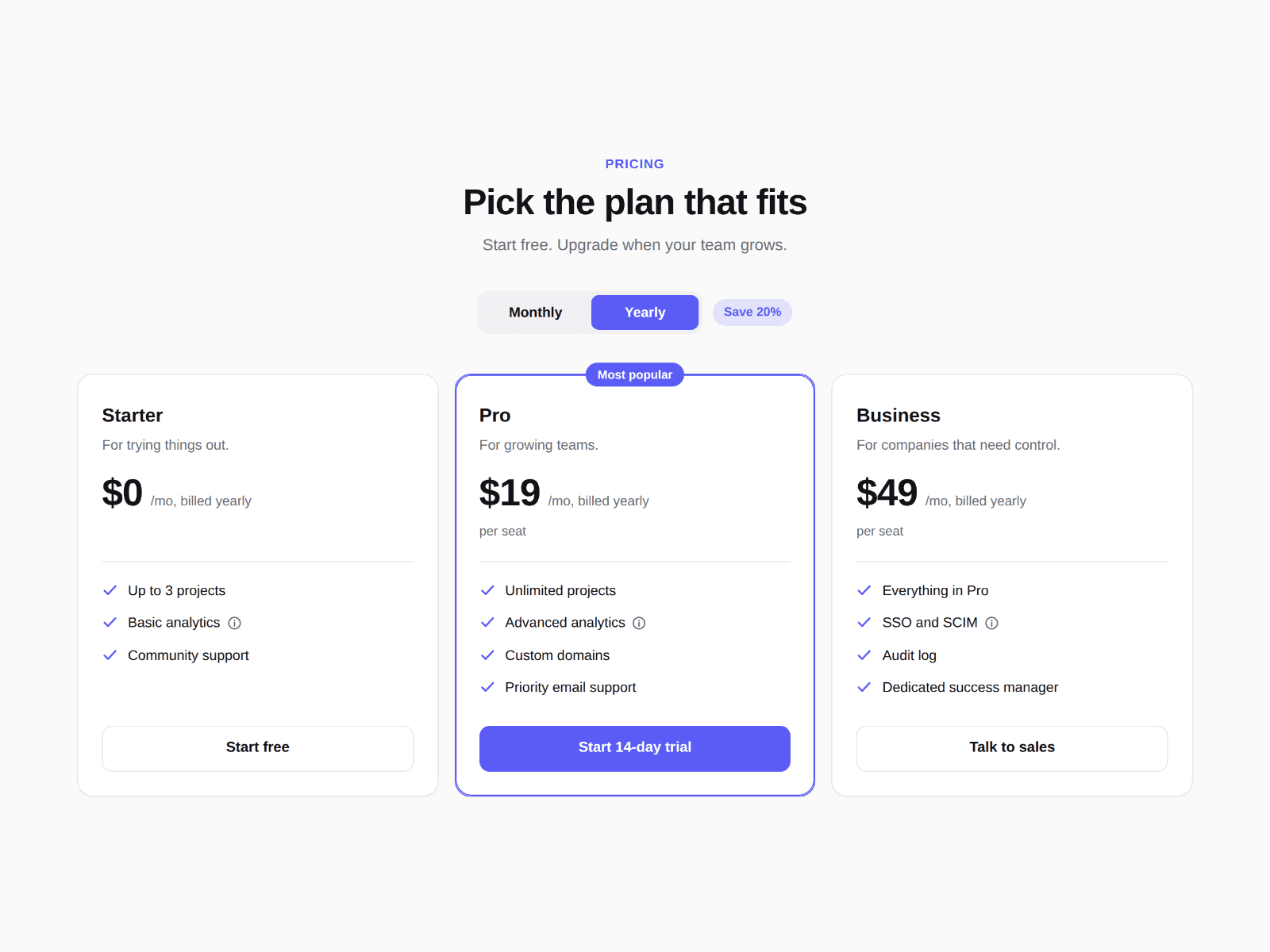 Plan Matrix