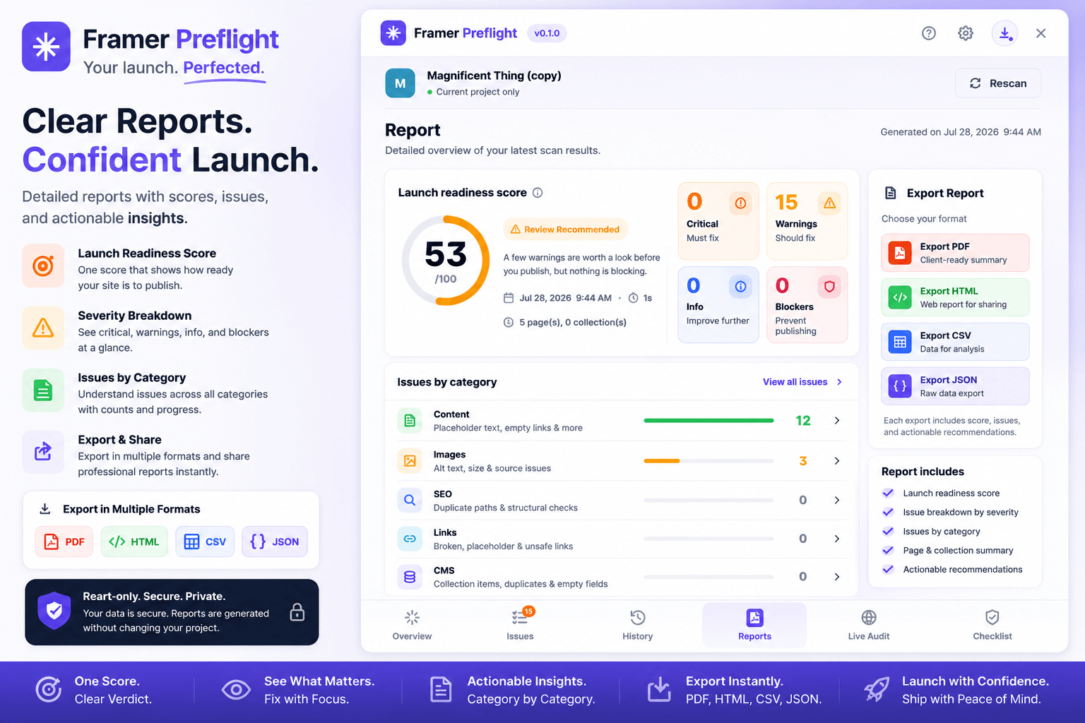 Framer Preflight