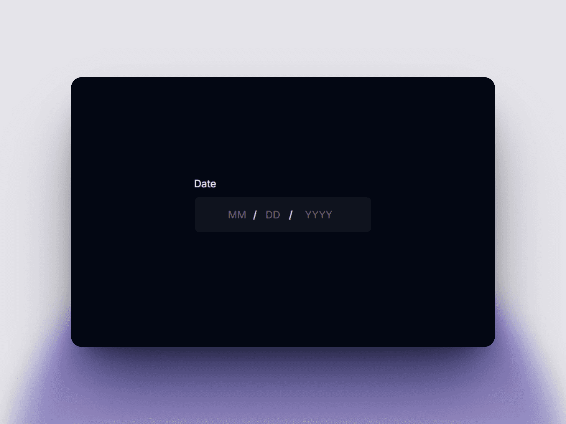 Date Input Field
