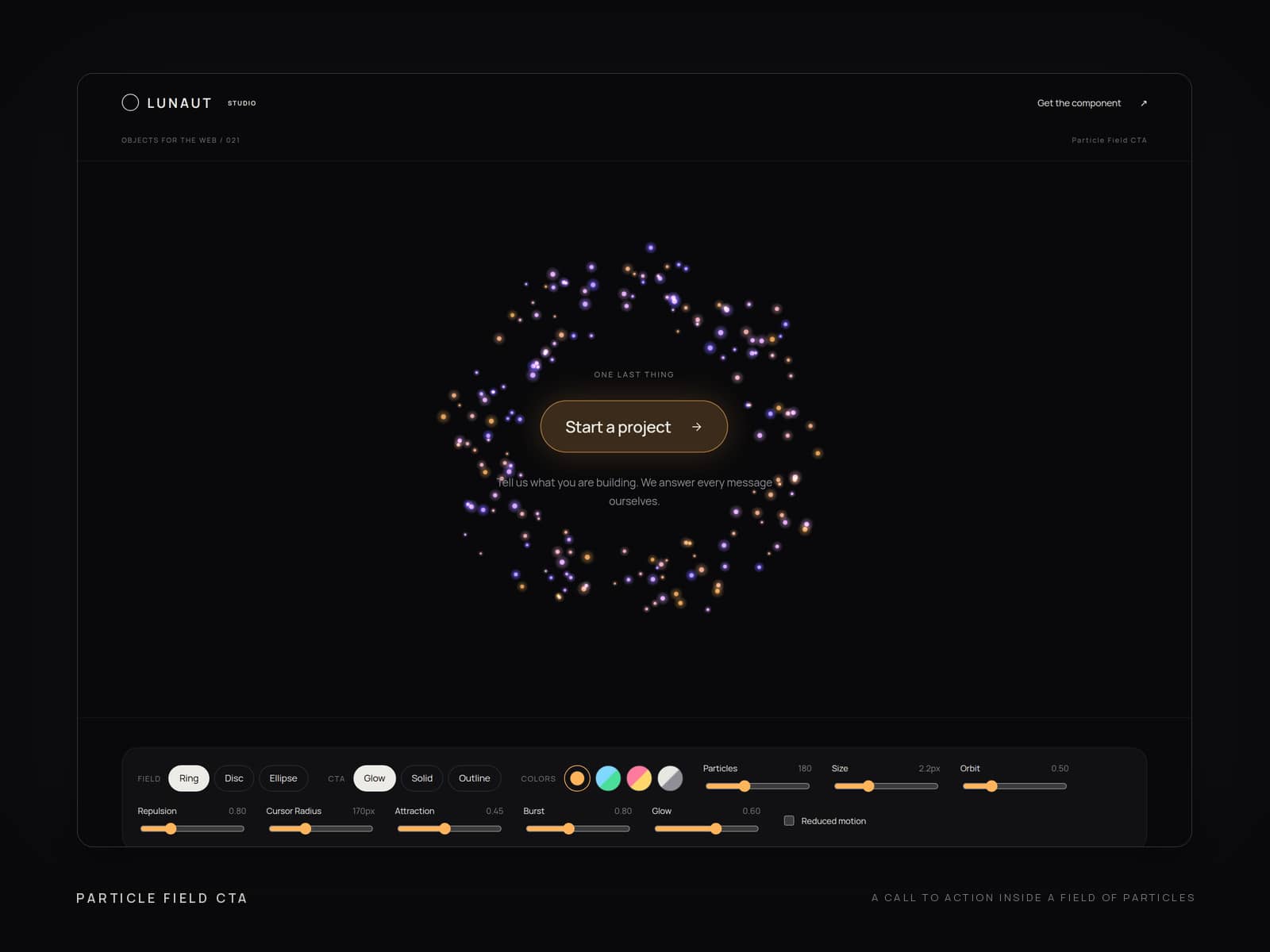 Particle Field CTA