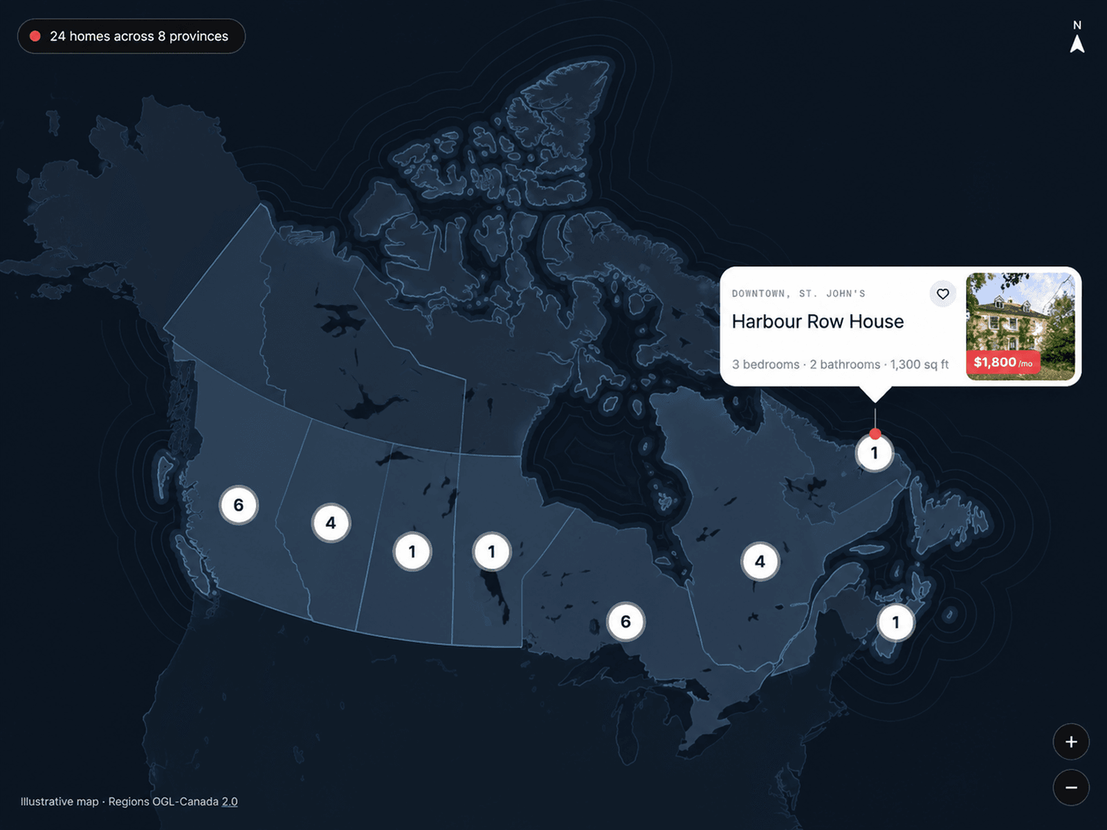 Canada Property Map