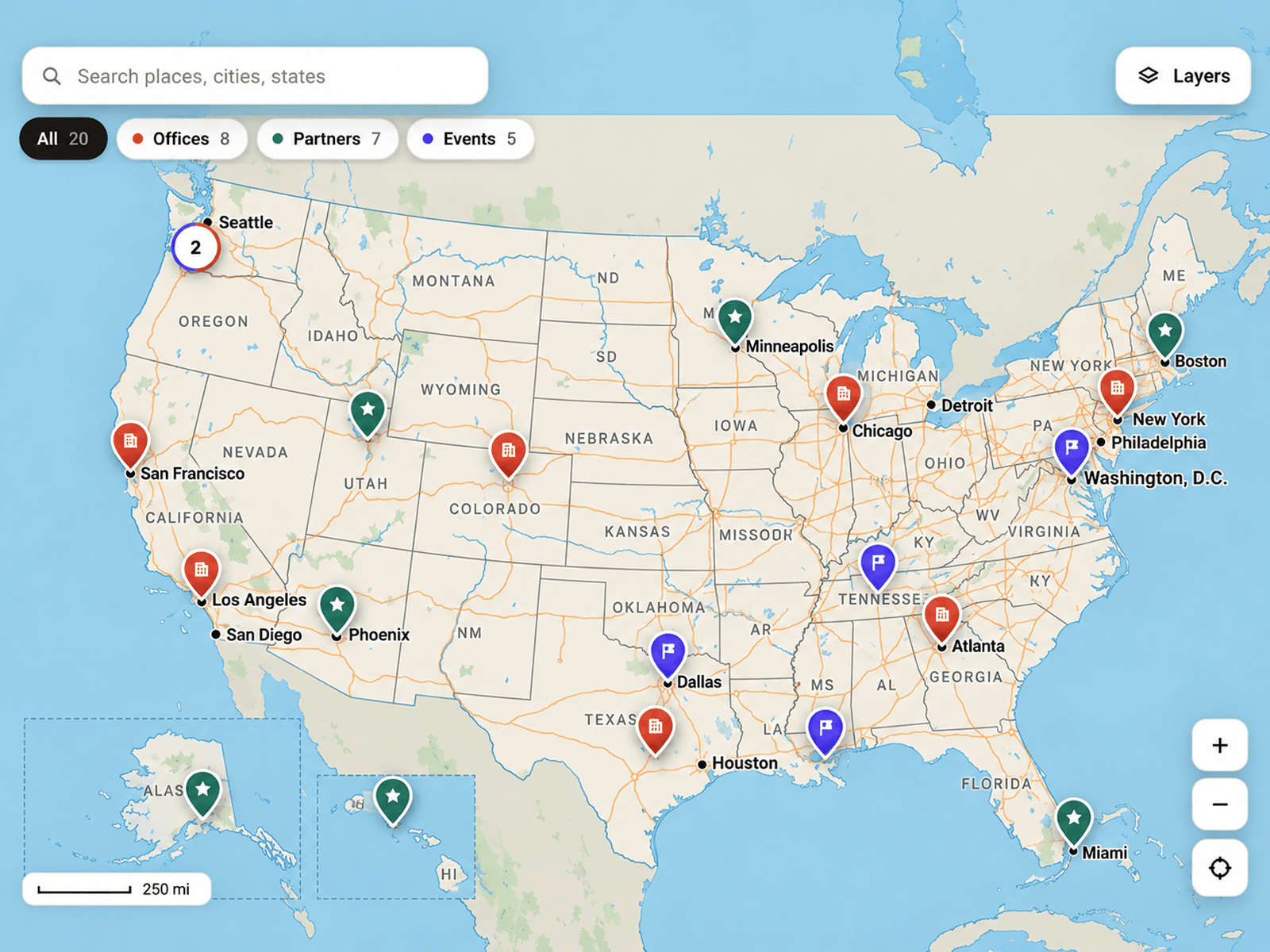 Dynamic USA Map