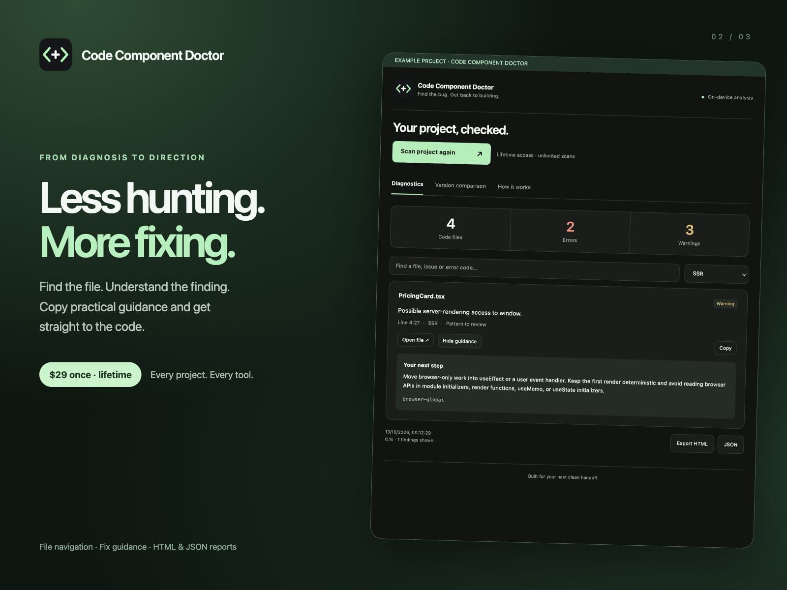 Code Component Doctor