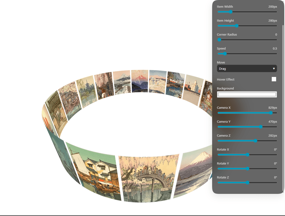 3D Rotating Gallery