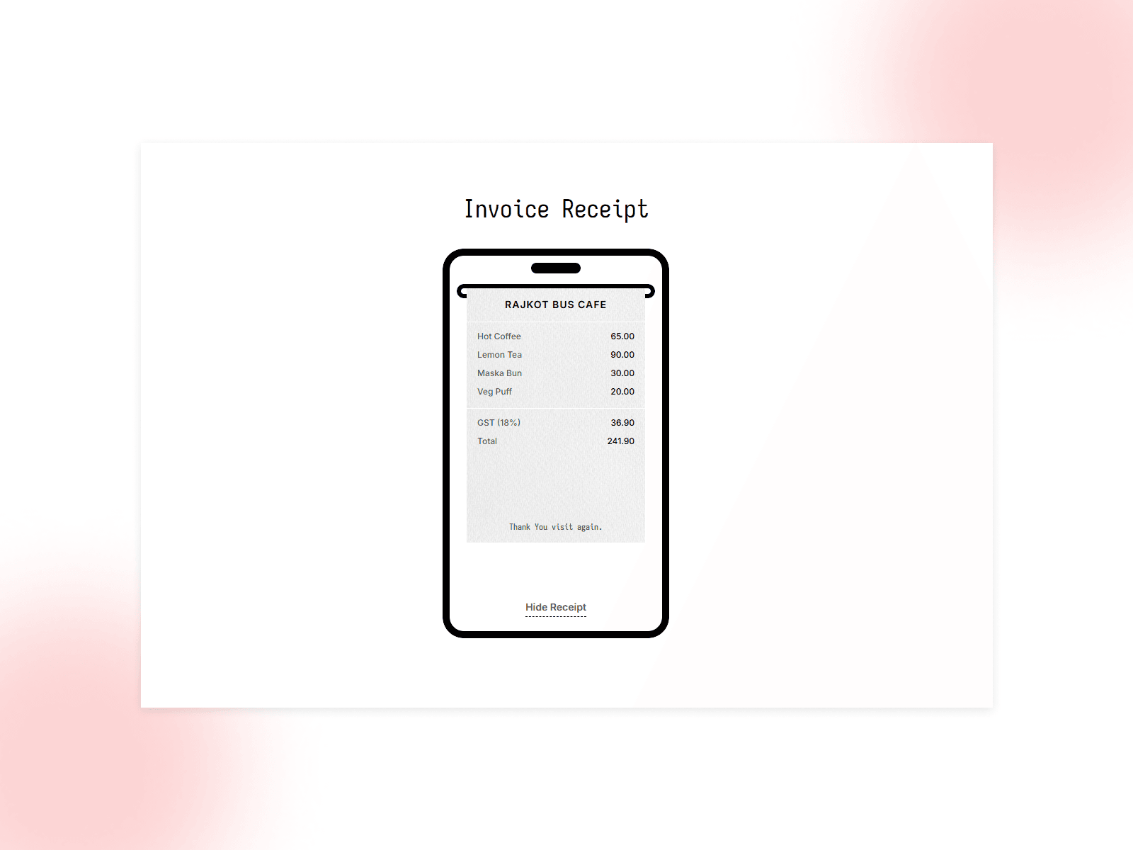 Invoice Receipt