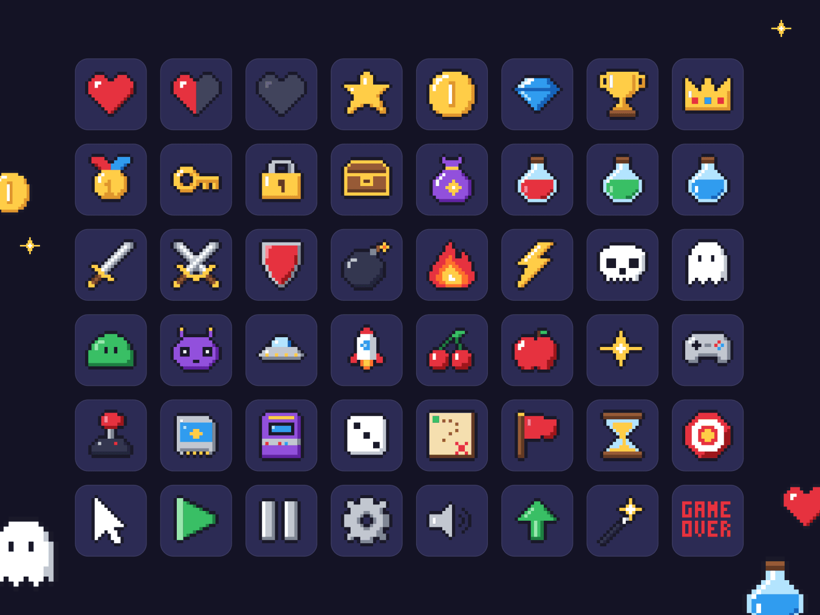 Gamer Pixel Icons