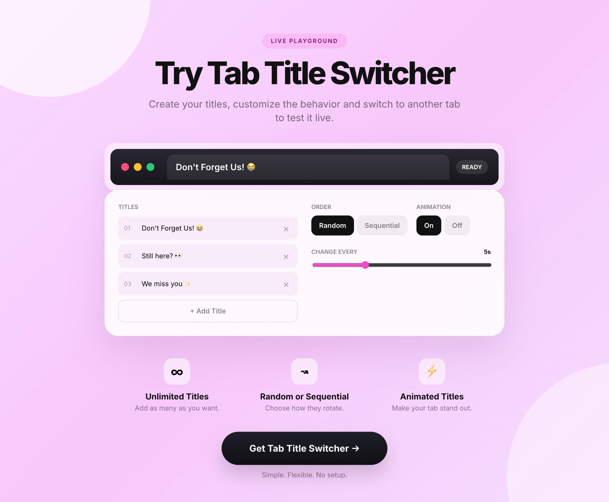 TAB TITLE SWITCHER