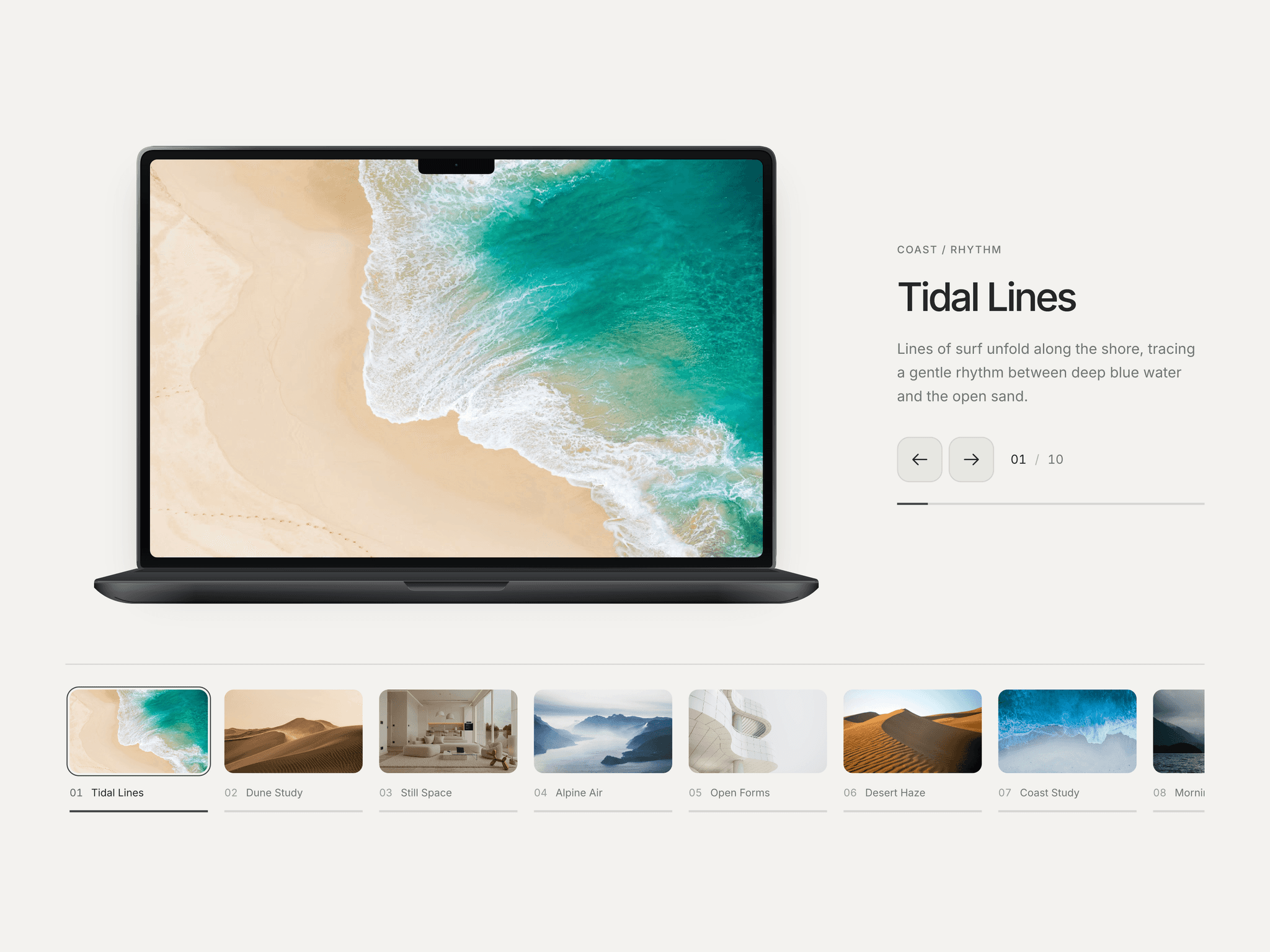 MacBook Showcase CMS