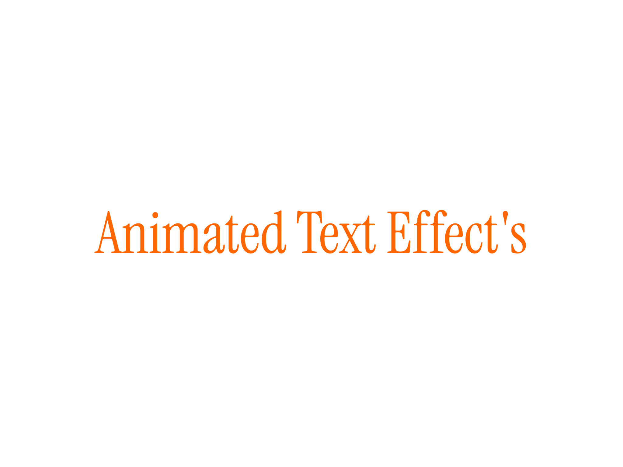 Animated Text Effect