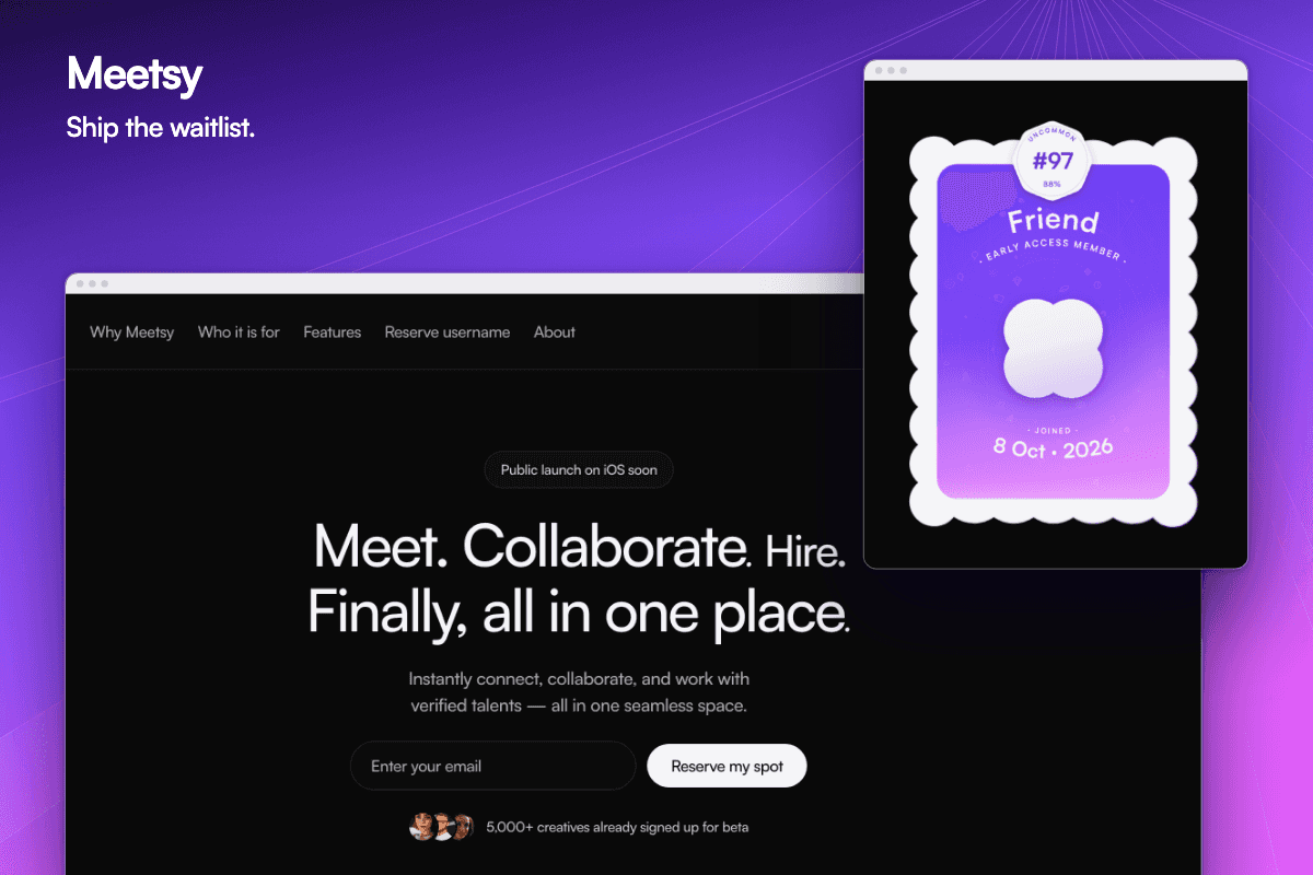 Meetsy — Launch Site