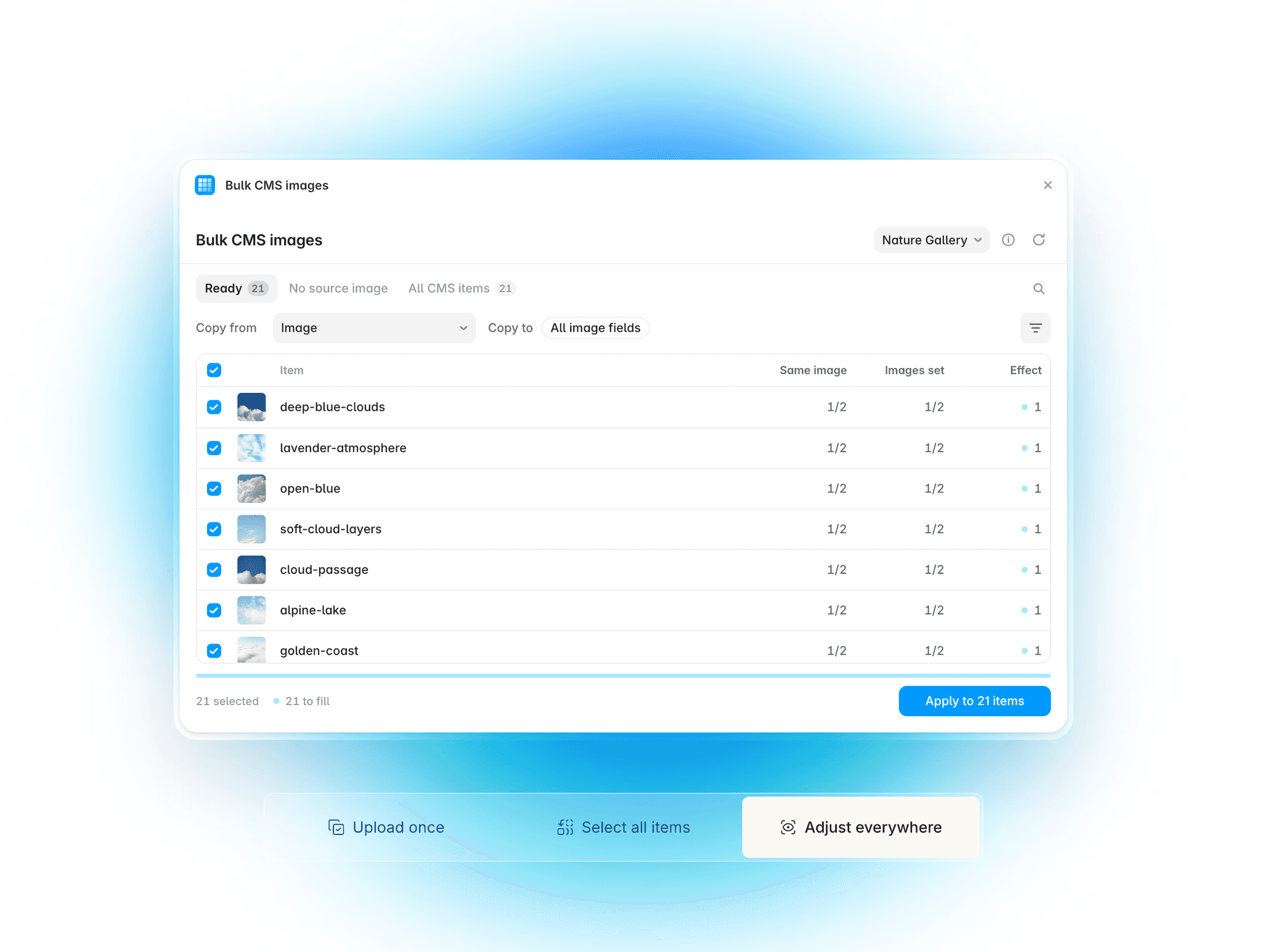 Bulk CMS images