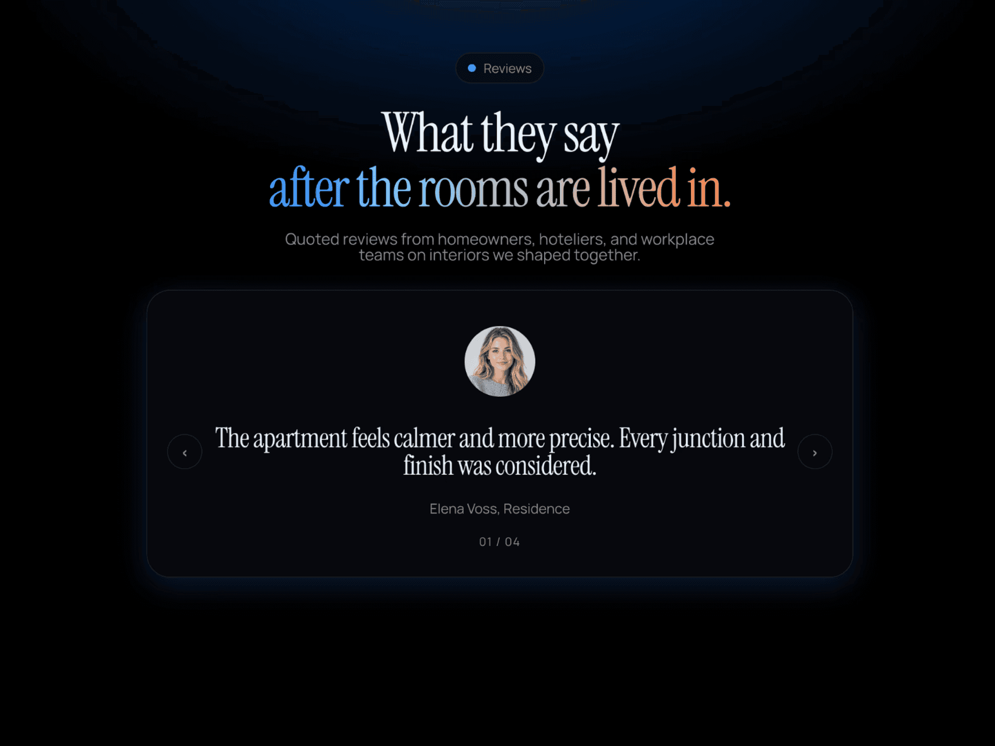 Review Quote Slider