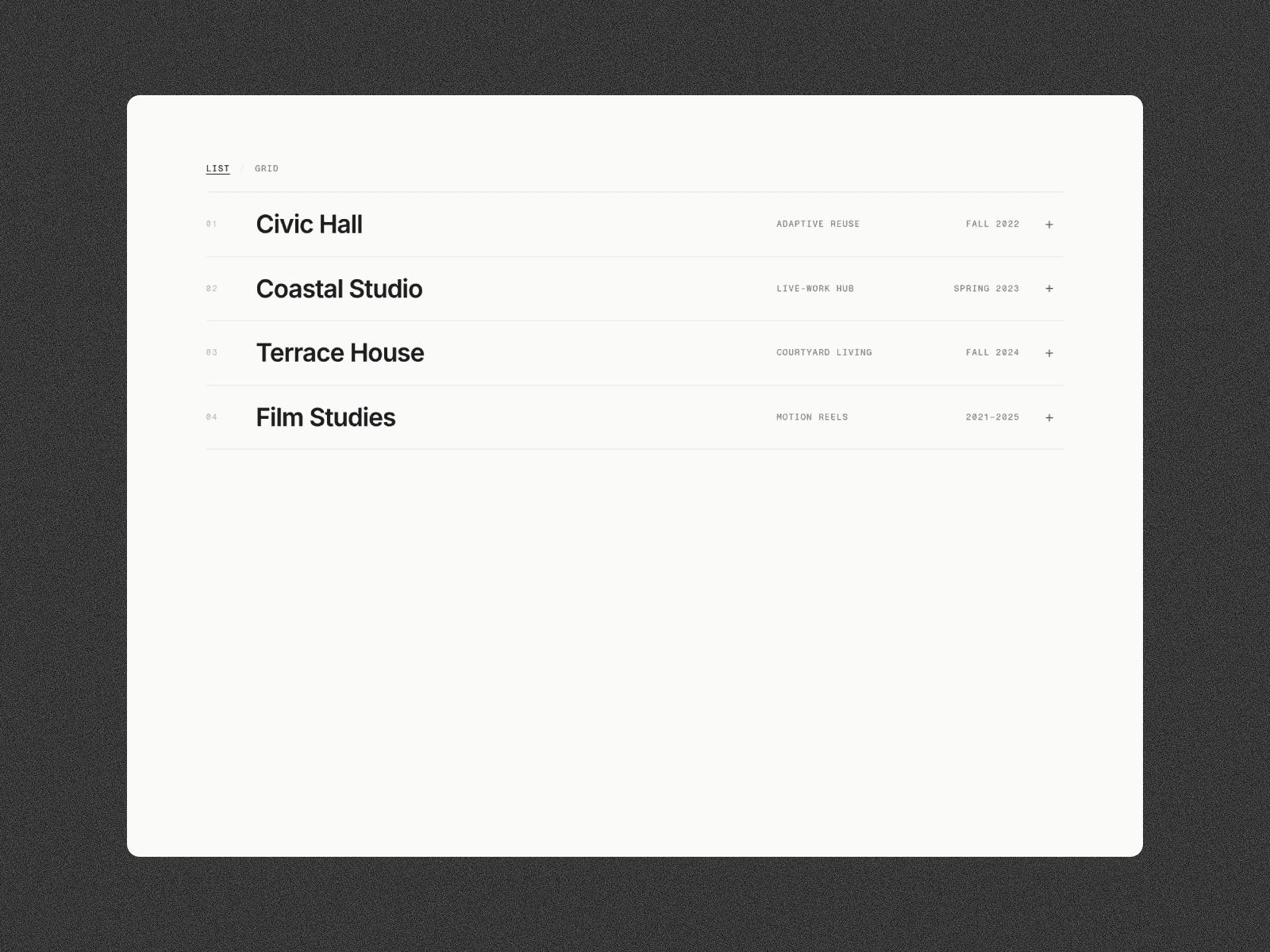 Portfolio Roladex