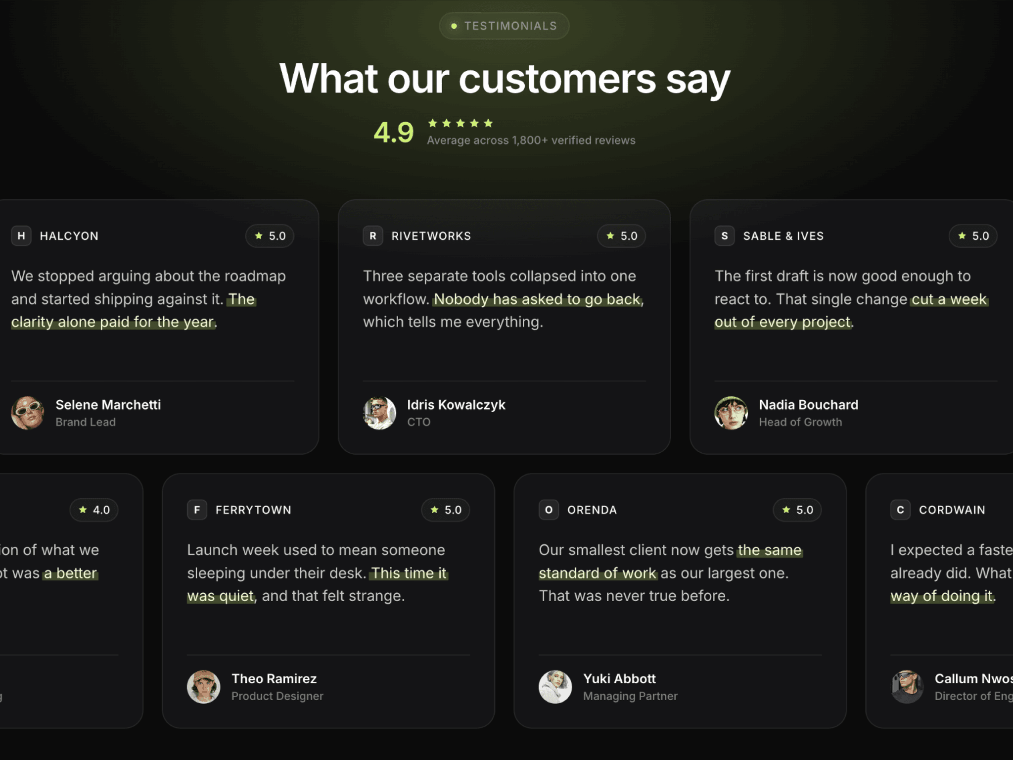 Prime Testimonial