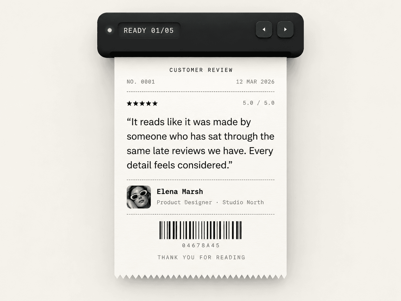 Testimonial Ember