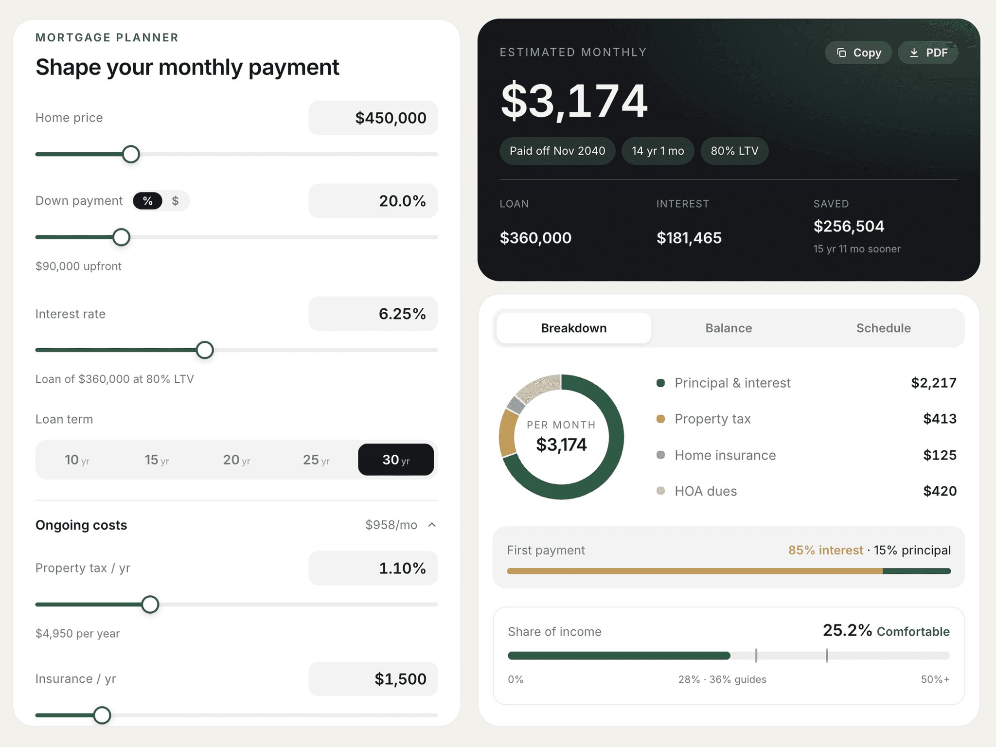 Mortgage planner