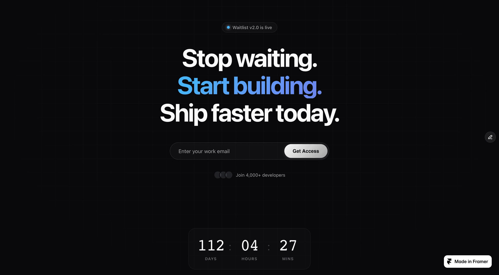 Soldet Waitlist Page
