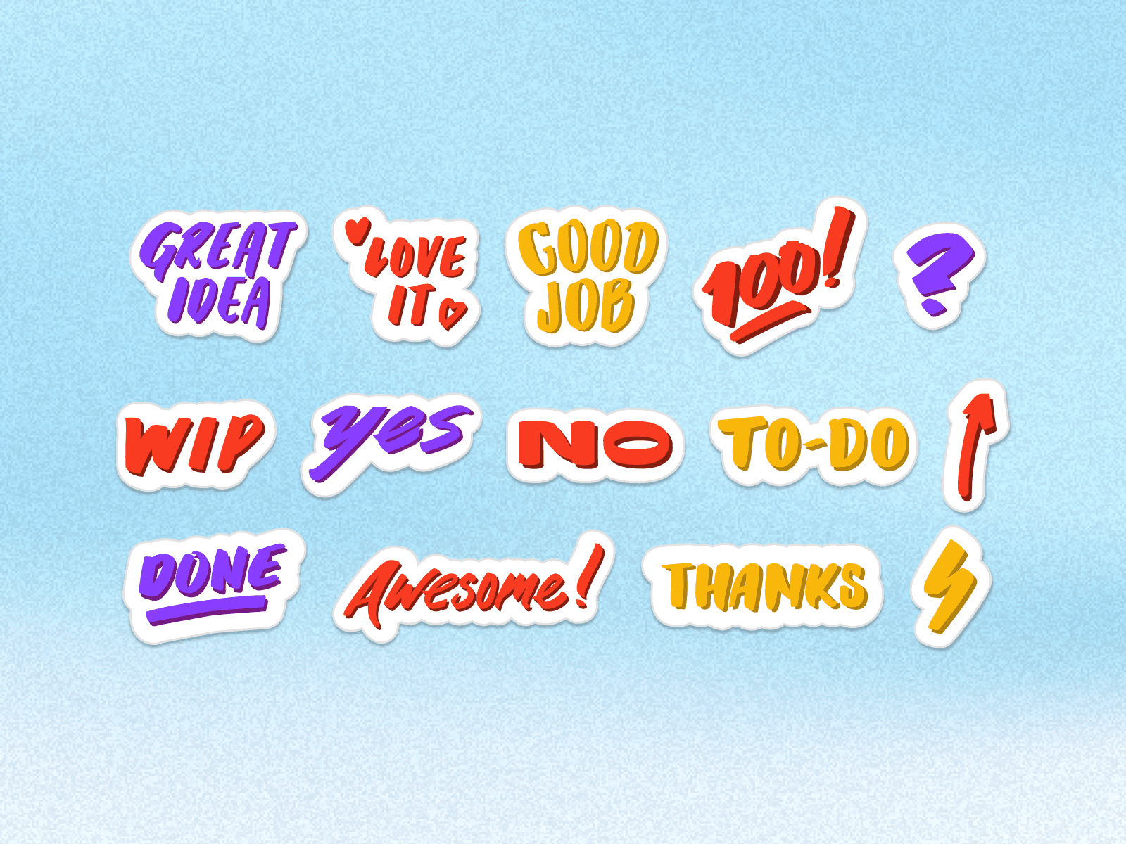 Hand-Letter Sticker